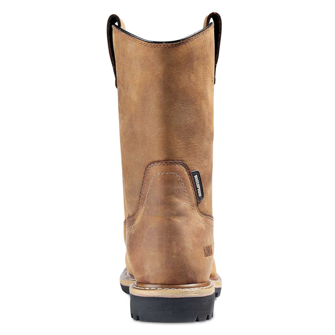 Kodiak Lundbreck 837CBN Men's Waterproof Composite Toe Work Boots - Slip Resistant Safety Shoes for Construction & Outdoor Work - Brown Pull-On Design