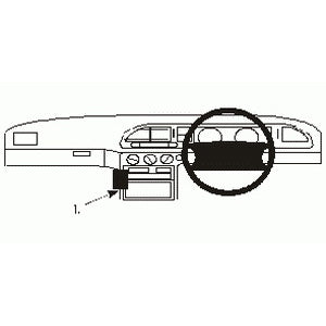 ClicOn No Holes Angled Dash Mount for Ford Mondeo (1993-1996) - Secure Phone Holder for Hands-Free Driving & GPS Navigation