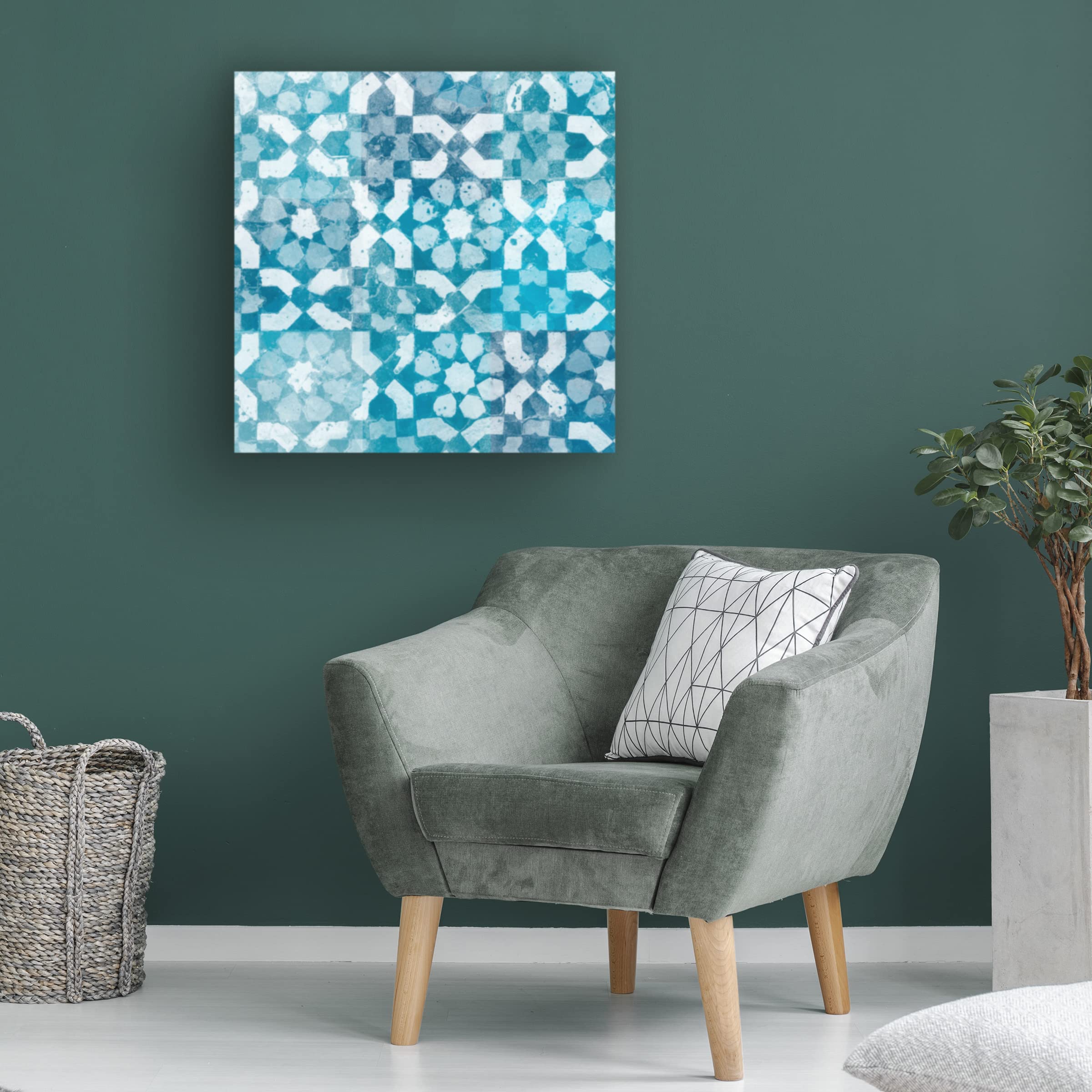 Trademark Fine Art 'Blue My Mind I' Canvas Wall Art by Alonzo Saunders - Modern Abstract Painting for Living Room, Bedroom & Office Decor