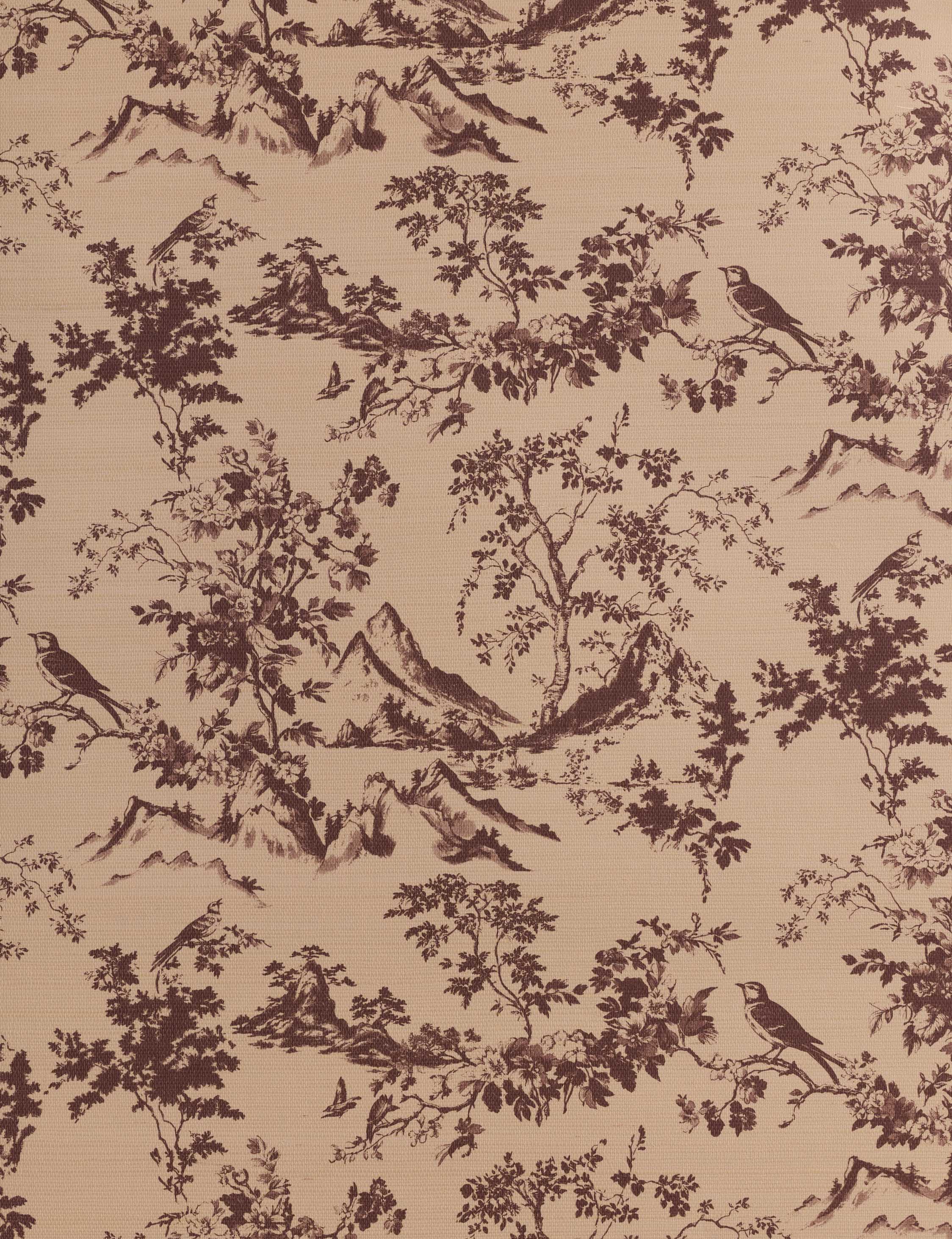 Jake Arnold Dors Grasscloth Wallpaper Swatch in Bordeaux - Premium Textured Wallpaper for Living Room, Bedroom & Office Decor