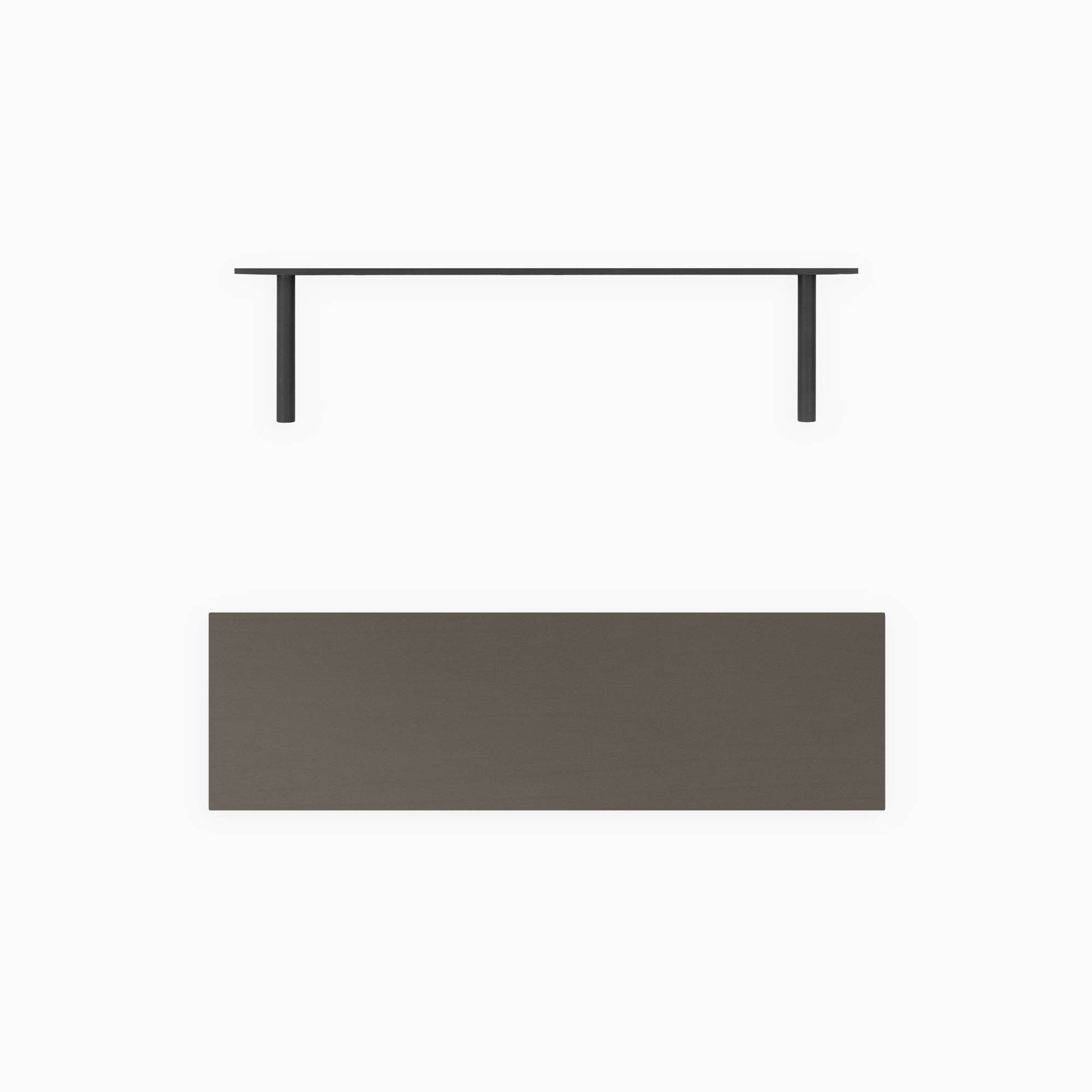 Aksel LED Floating Shelf with Tungsten Finish - Modern Wall Mounted Display for Living Room, Bedroom, or Office Decor