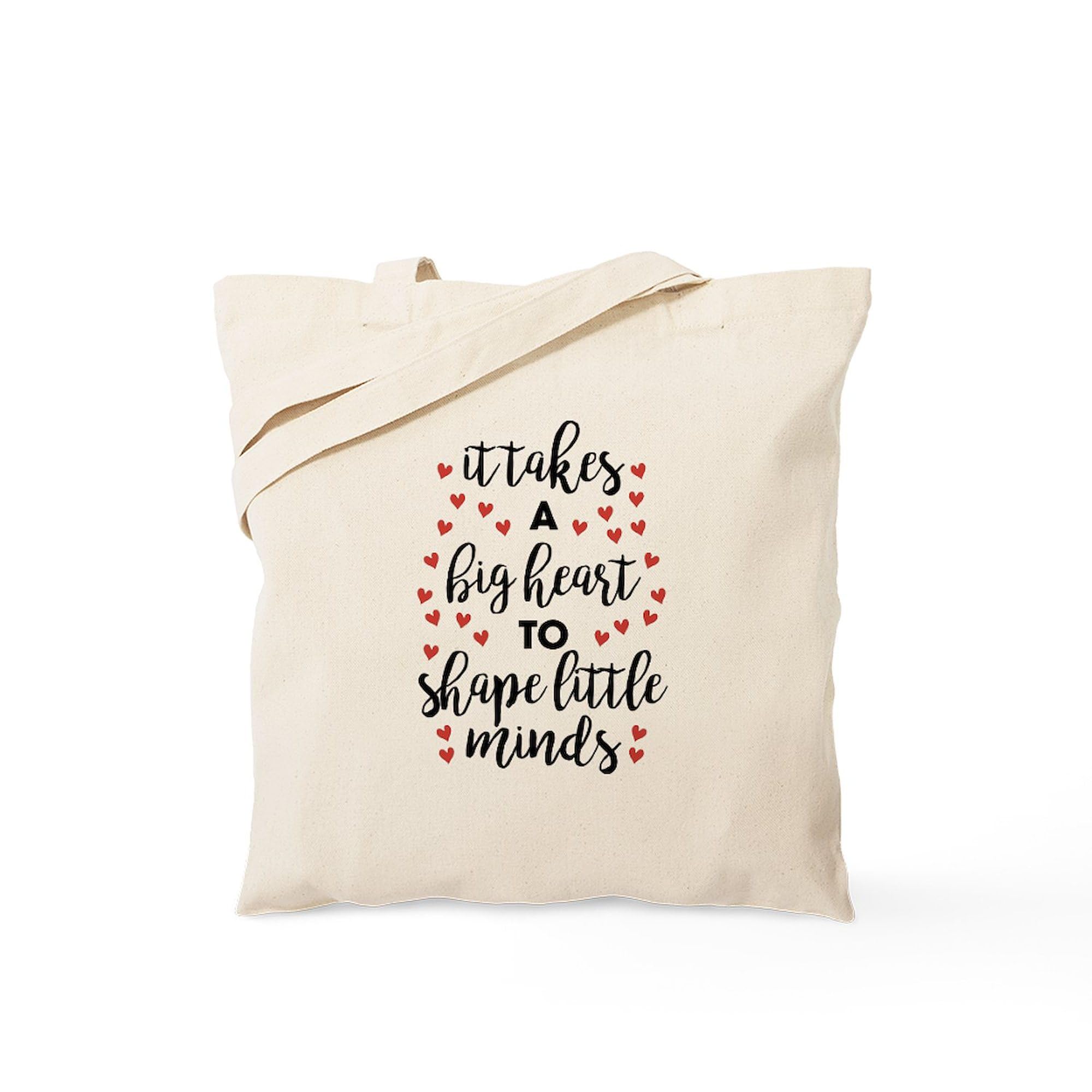 Eco-Friendly Natural Canvas Tote Bag - Reusable Shopping Bag with 'It Takes A Big Heart' Design | Perfect for Groceries, Beach Trips & Everyday Use