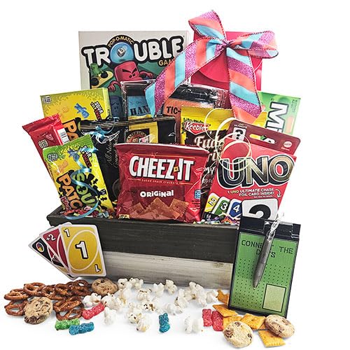 Family Fun & Games Gift Basket Set - Perfect for Birthday Parties, Holidays & Family Game Nights - Premium Board Games & Toys Collection