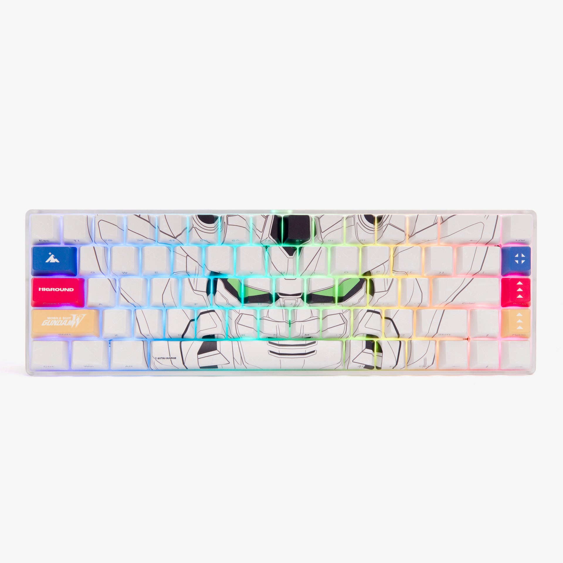 Gundam Basecamp 65% Mechanical Keyboard - Admiral White - Compact RGB Gaming Keyboard for PC/Mac - Perfect for Esports, Typing & Office Work