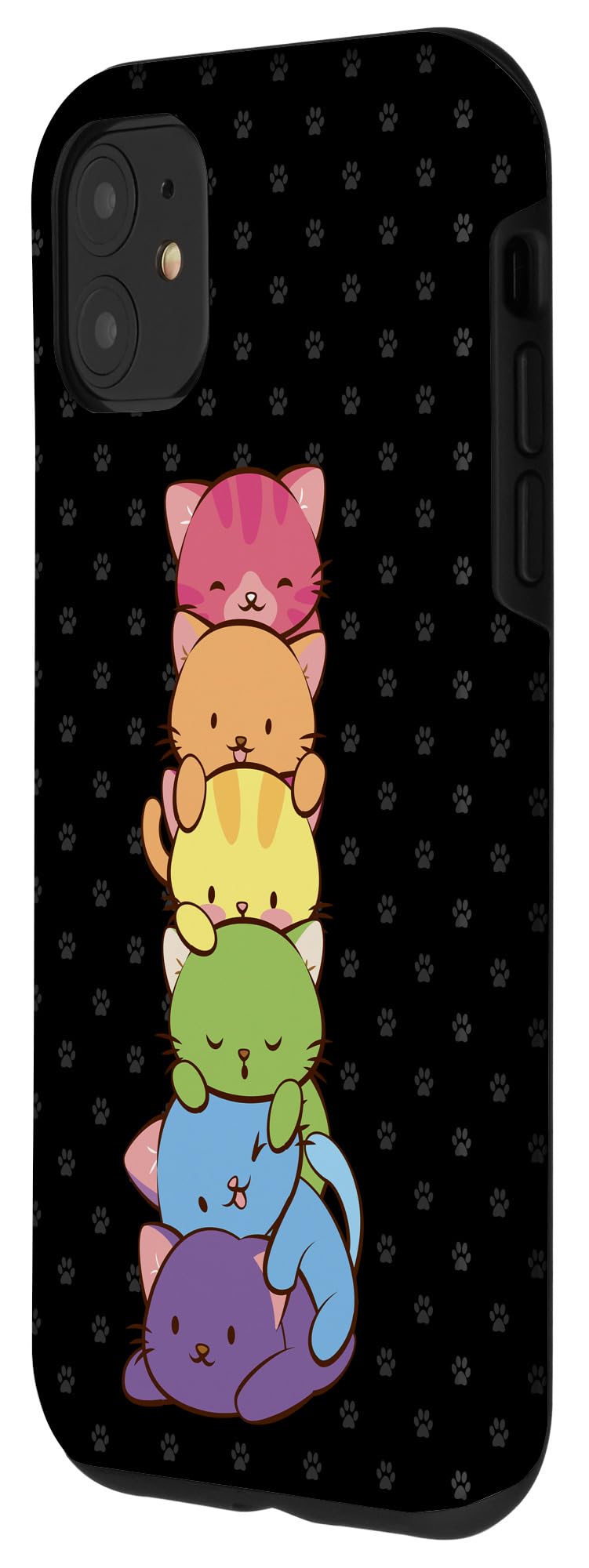 iPhone 11 Case - Rainbow Pride LGBT Anime Cat Design - Cute Kawaii Protective Cover for LGBTQ+ Community | Perfect for Pride Month, Festivals & Daily Use
