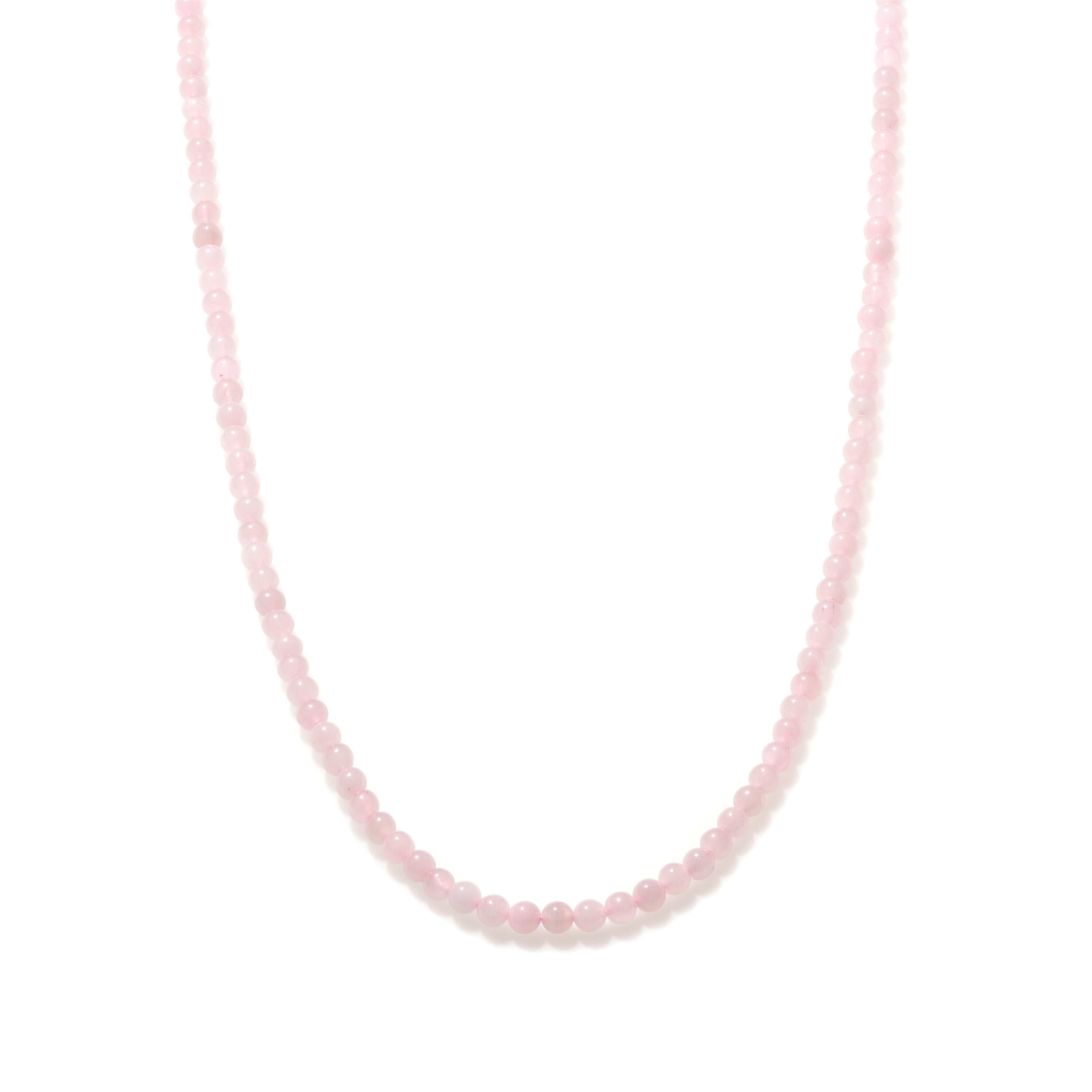Rose Quartz Beaded Necklace Mini - Healing Crystal Jewelry for Women, Dainty Adjustable Choker, Gift for Her | Perfect for Meditation, Yoga & Spiritual Healing