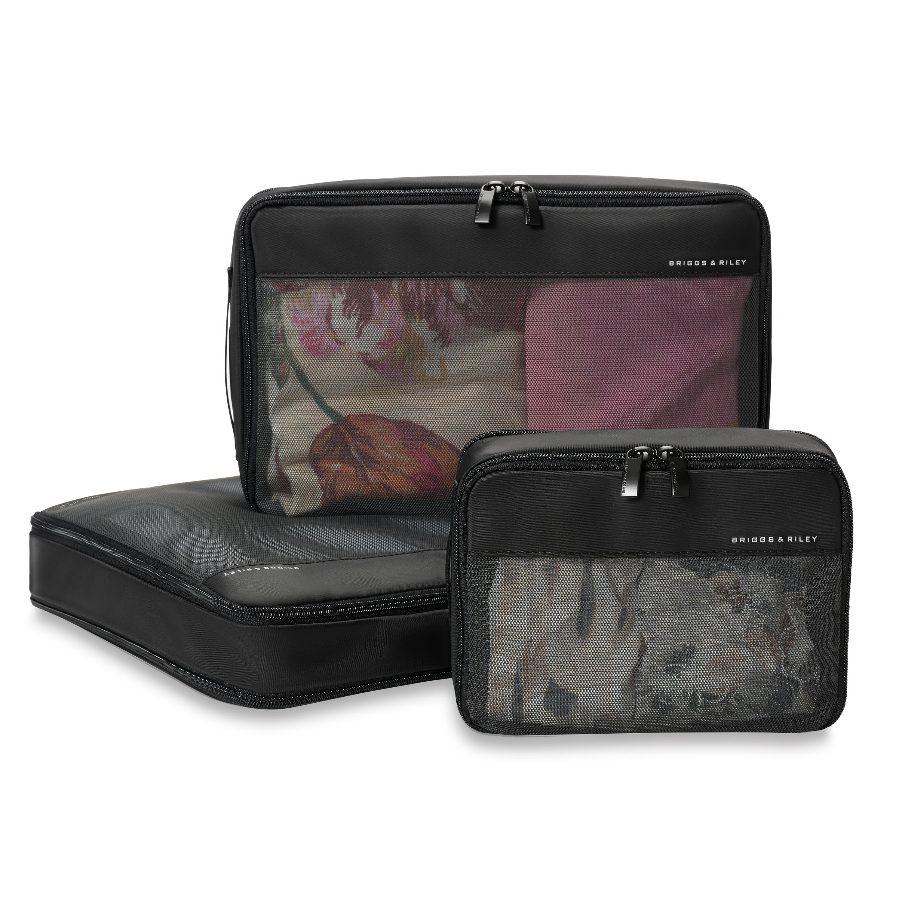 Briggs & Riley Travel Essentials Check In Packing Cube Set - 3-Piece Luggage Organizers for Suitcases | Perfect for Business Trips, Vacations & Weekend Getaways