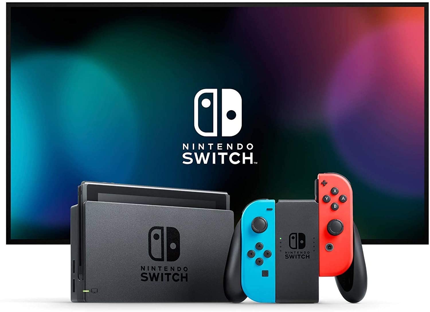 Nintendo Switch OLED Console 32GB with Neon Blue & Red Joy-Con - 6.2