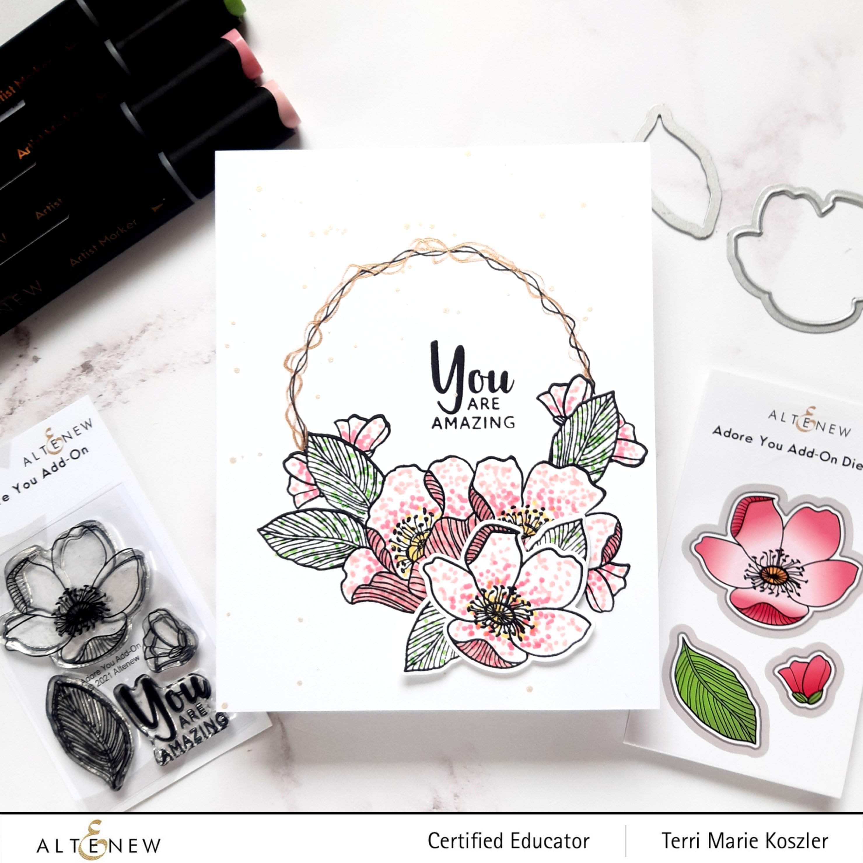 Adore You Add On Stamp Set for Scrapbooking, Card Making & DIY Crafts - Perfect for Handmade Greeting Cards, Journals & Paper Projects