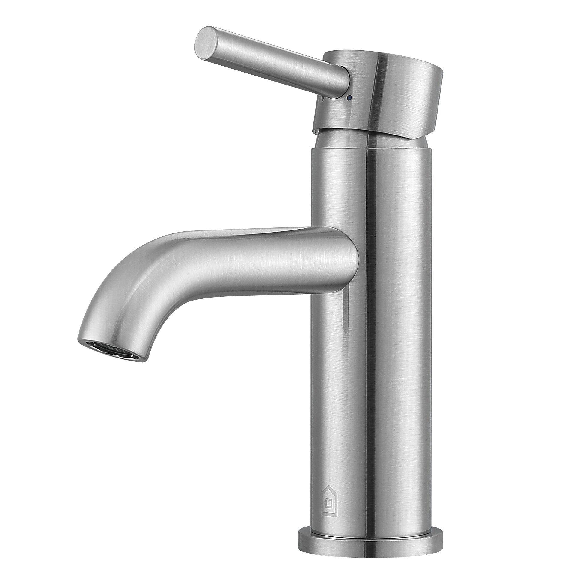 Valencia Series Single Lever Bathroom Faucet - Brushed Nickel Finish - Modern Water-Saving Design for Bathroom Sink, Vanity & Powder Room