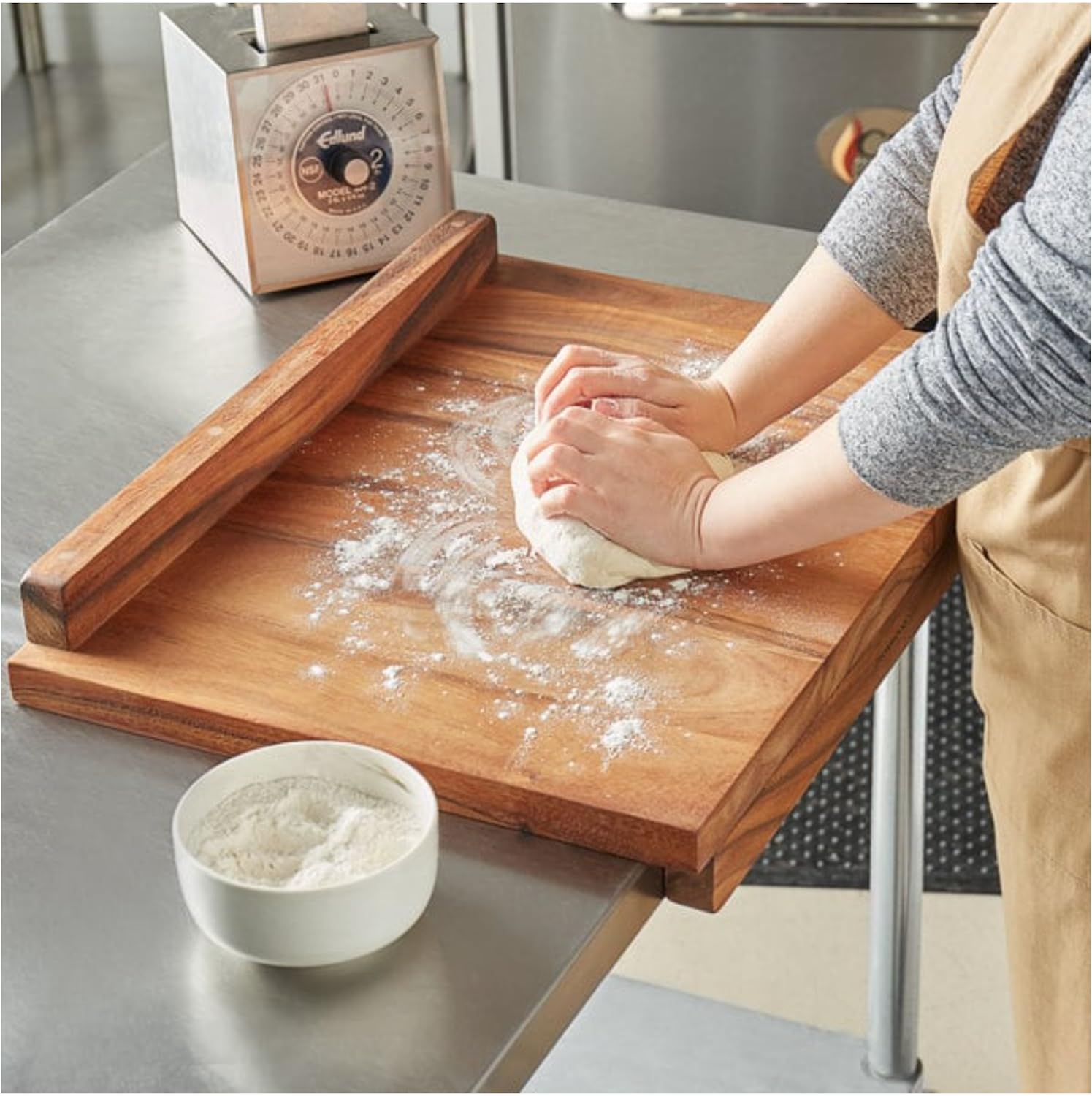 Premium Acacia Wood Double-Sided Cutting Board with Juice Groove - 17.25