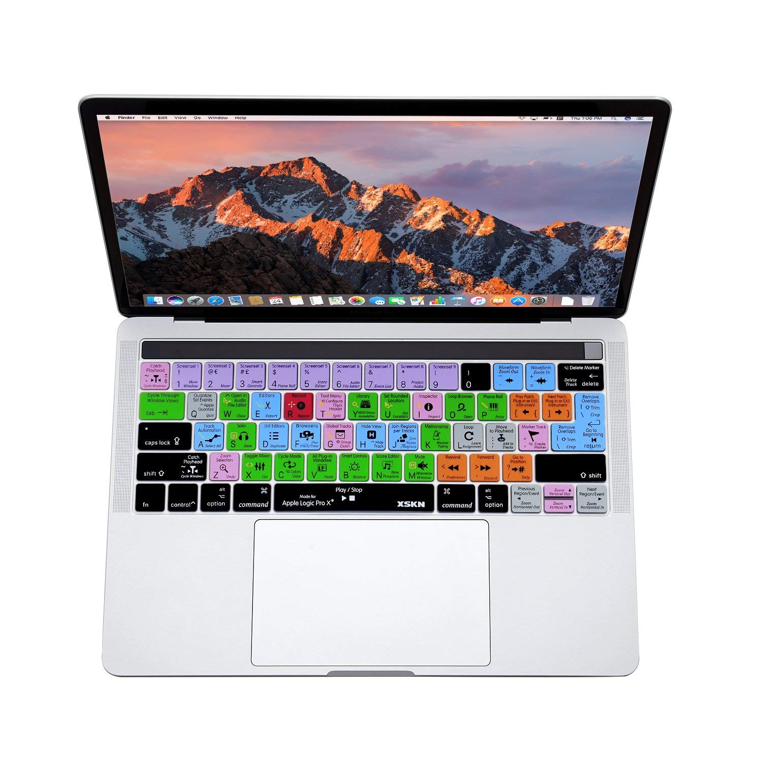 XSKN Shortcut Keyboard Cover for MacBook Pro 13