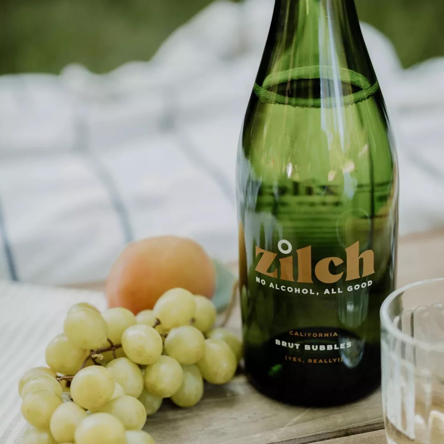 Premium Non-Alcoholic California Sparkling White Wine - Zilch Alcohol-Free Brut Bubbles | 6 Pack | Perfect for Celebrations, Weddings & Sober Social Events