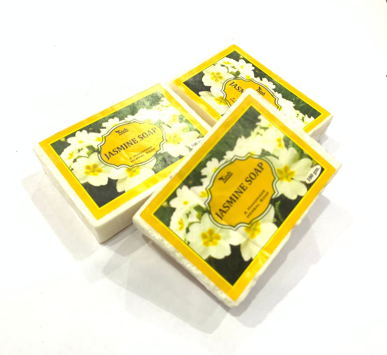 Jasmine Soap - 100g Fresh Ayurvedic Handmade Chameli Soap for Brightening & Clearing Skin | Natural Glow Booster | Perfect for Daily Skincare & Aromatherapy Relaxation
