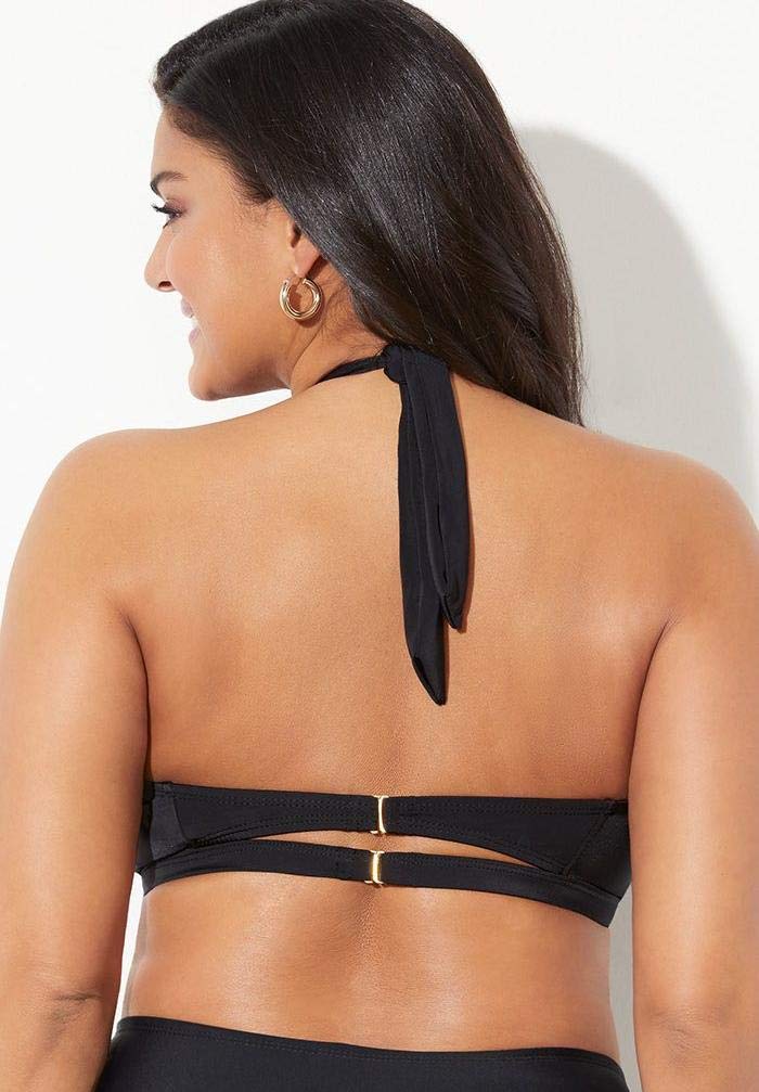 Plus Size Women's Diva Halter Bikini Top - Swimwear for Curvy Figures | Perfect for Beach Vacations & Pool Parties