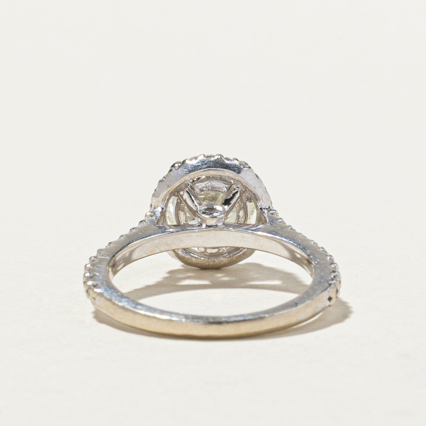 1.59ctw Diamond Halo Engagement Ring - Size 4.5 | Elegant Wedding & Proposal Jewelry for Her | Perfect Anniversary & Valentine's Day Gift