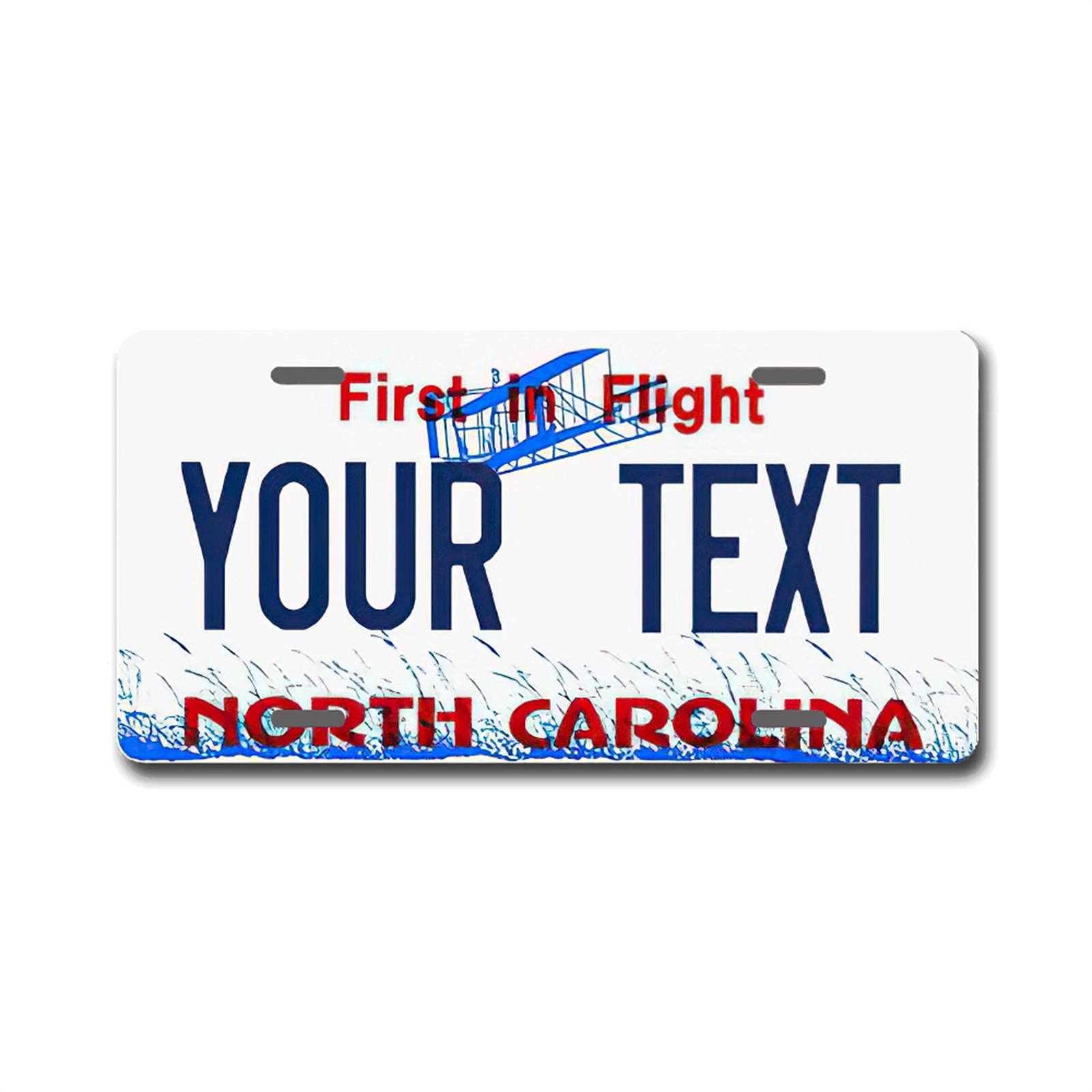 Custom Personalized 50 State License Plate - Aluminum Metal Car Tag for North Carolina (6x12 Inch) | Front Car Decoration, Unique Gift for Car Enthusiasts & Collectors