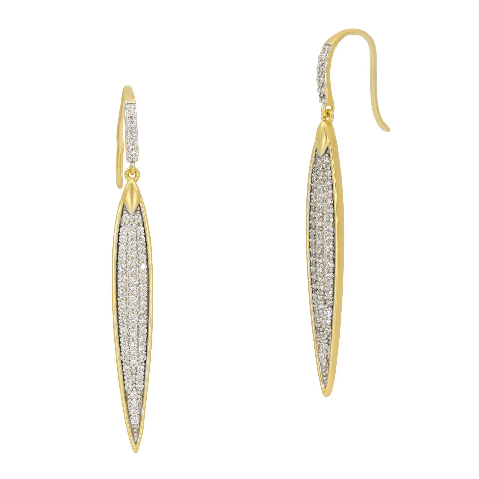 Elegant Petals and Pavé Large Hook Earrings for Women - Perfect for Weddings, Parties & Special Occasions