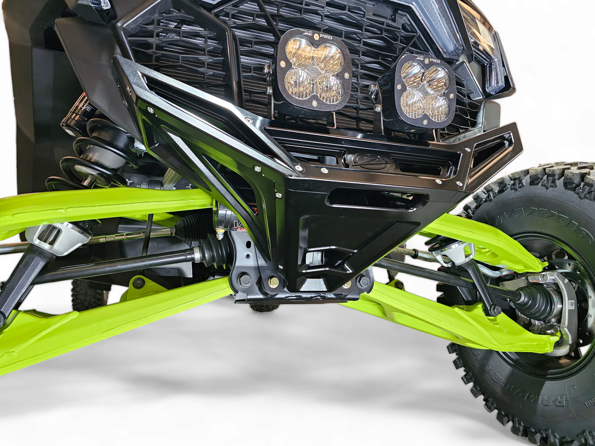 2022-2025 Polaris RZR Pro R & Turbo R Front Winch Bumper - Black Anodized Aluminum Billet (FWB610030) | Off-Road Protection & Recovery Accessory for UTV Trail Riding & Rock Crawling