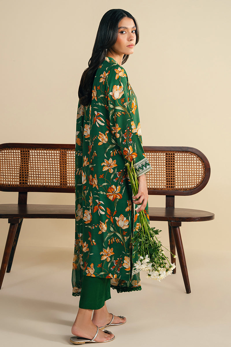 Green Sparkle 2-Piece Outfit (Shirt & Dupatta) - Elegant Indian Ethnic Wear for Festivals, Weddings & Special Occasions