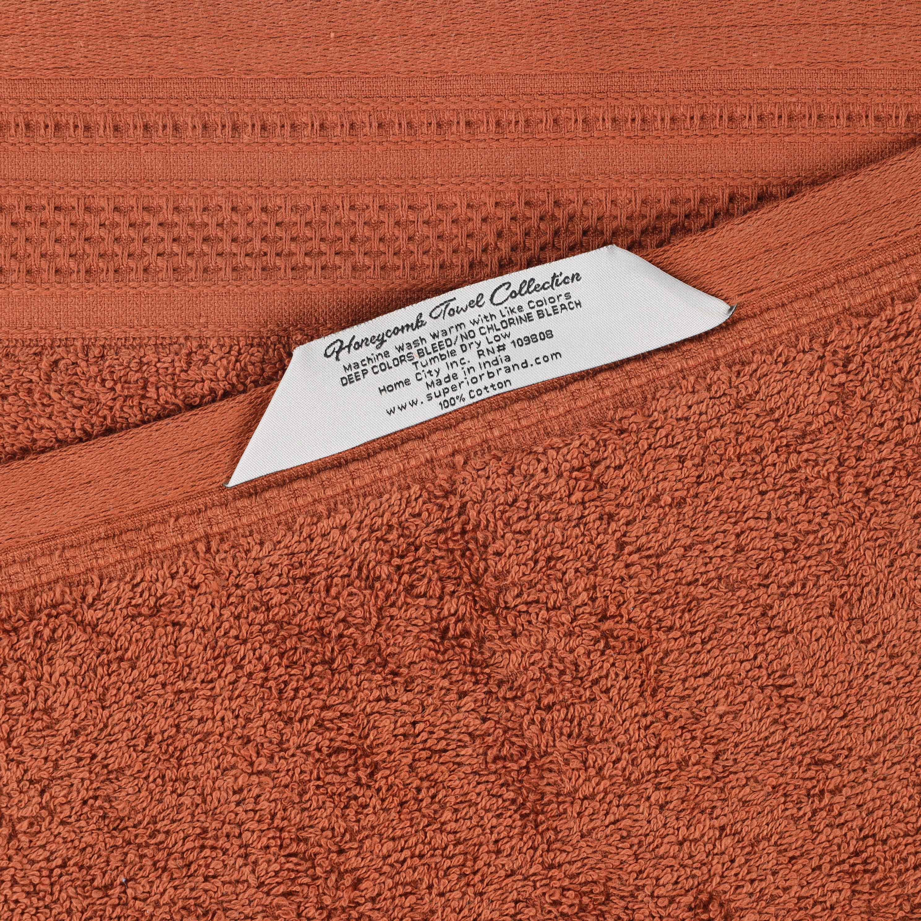 Premium Honeycomb Waffle Weave Cotton Bath Towels Set of 2 - Ultra Soft & Absorbent Luxury Bath Sheets for Spa, Hotel & Home Use