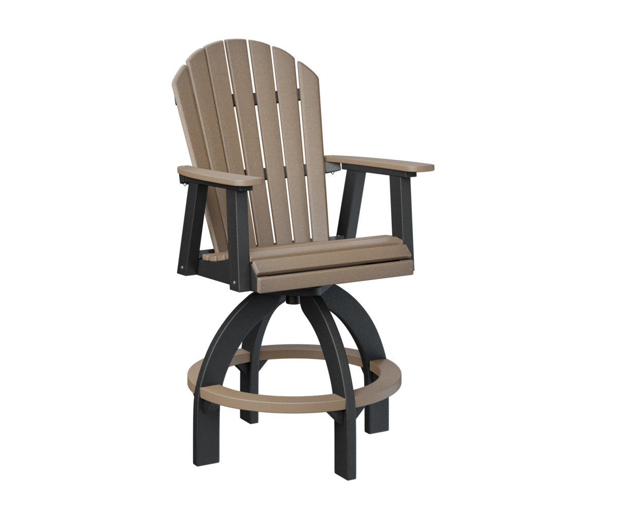 Berlin Gardens Comfo Back Swivel Bar Chair - Adjustable Height Counter Stool for Kitchen Island, Breakfast Nook & Home Bar - Comfortable Swivel Seat with Back Support