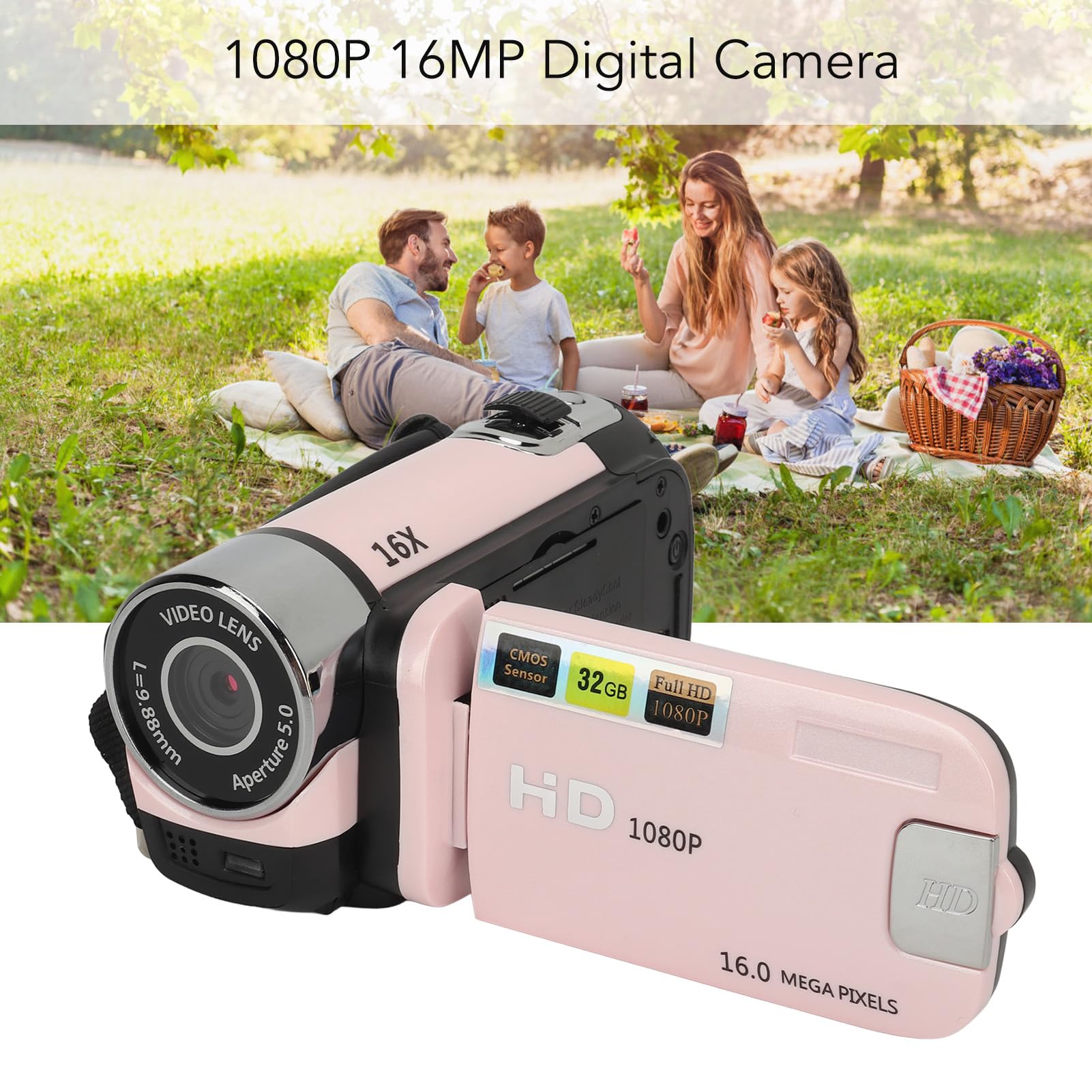 DPOFIRS 16MP 1080P HD Digital Camera with 2.4