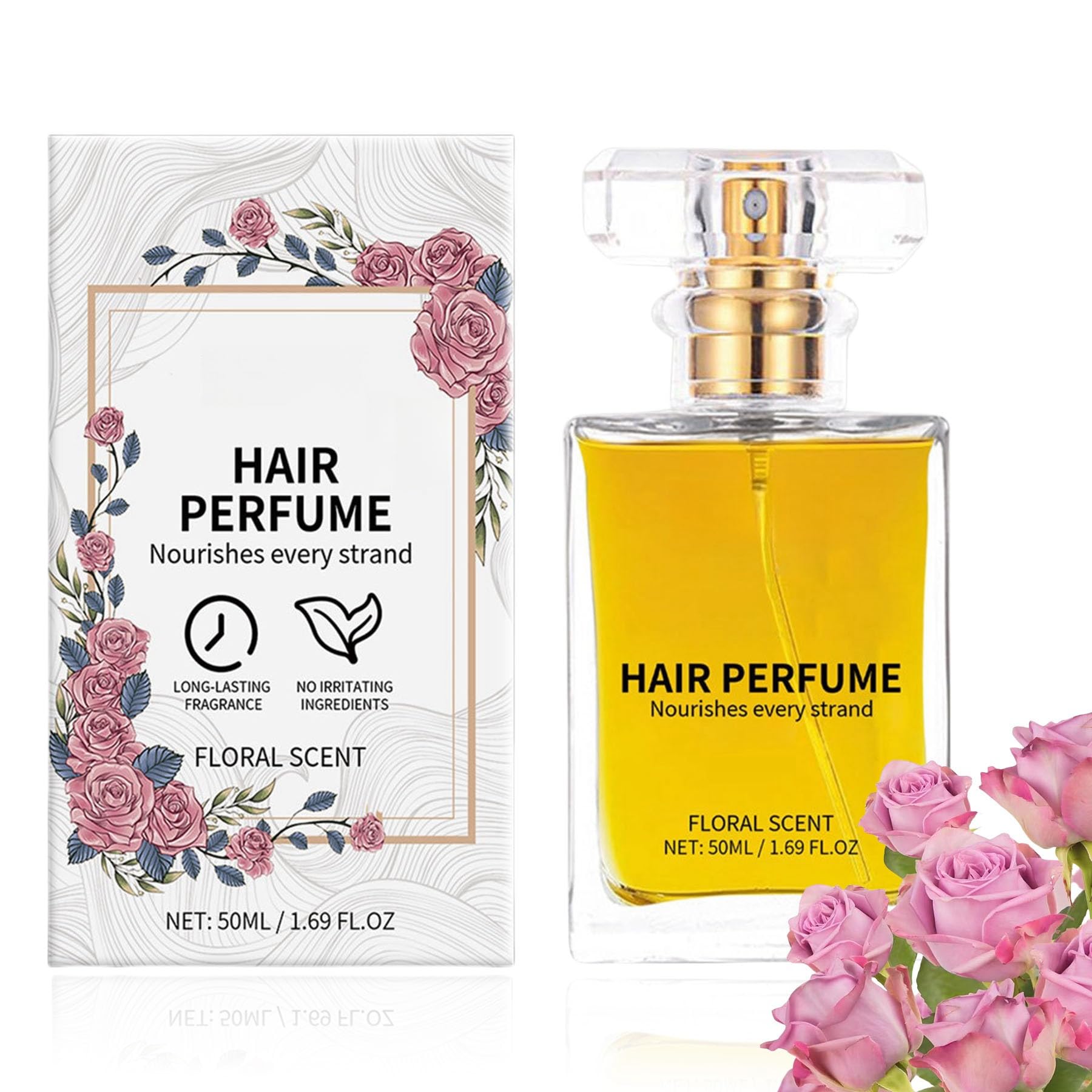 Long Lasting Hair Perfume for Women - Essential Oil Scented Hair Mist, Natural Fragrance Spray for All Hair Types - Perfect for Daily Use, Special Occasions & Travel (1pc)