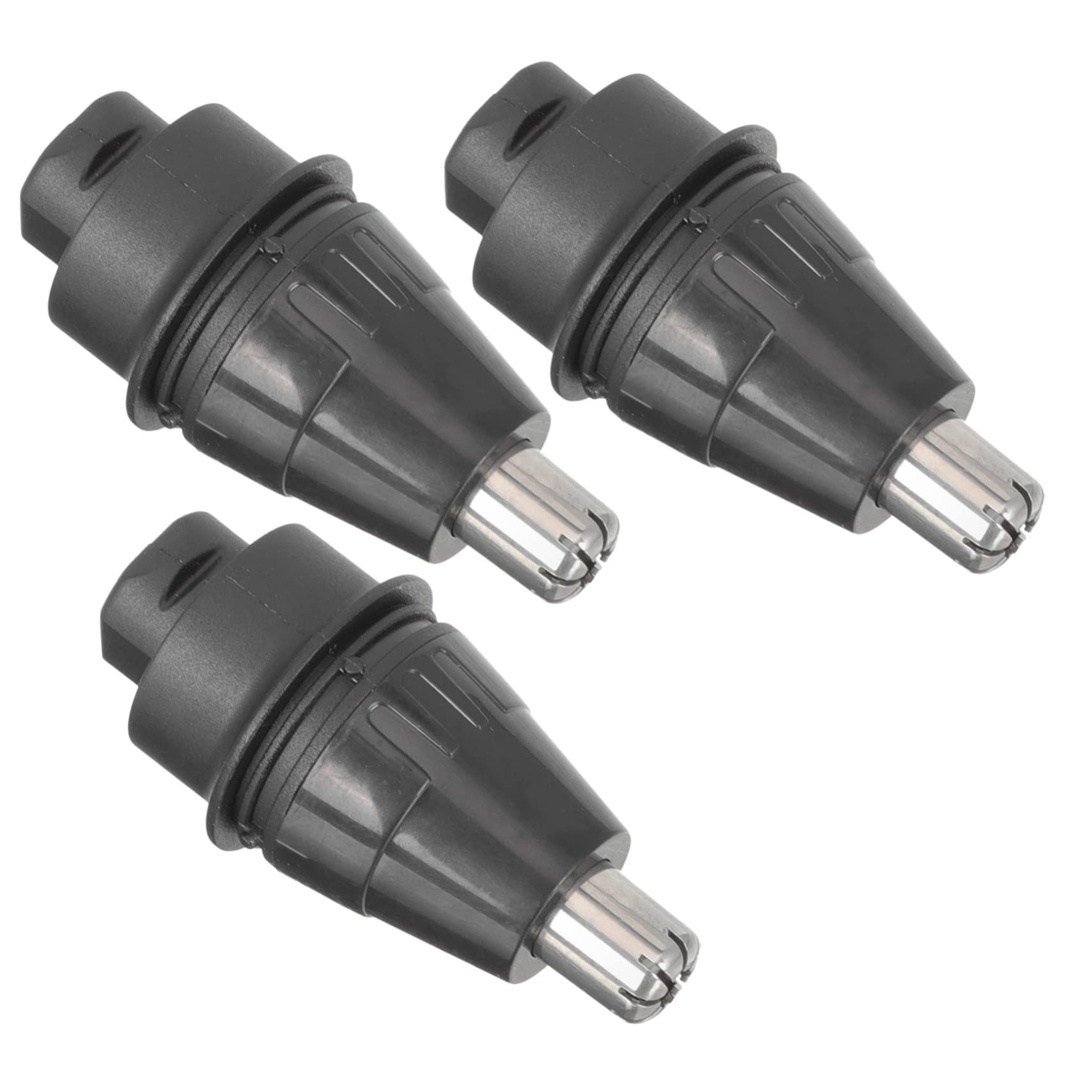 9 Pcs Replacement Heads for Men's Electric Razor - Nose & Beard Trimmer Attachments, Steel Black - Perfect for Travel, Grooming Kits & Daily Shaving