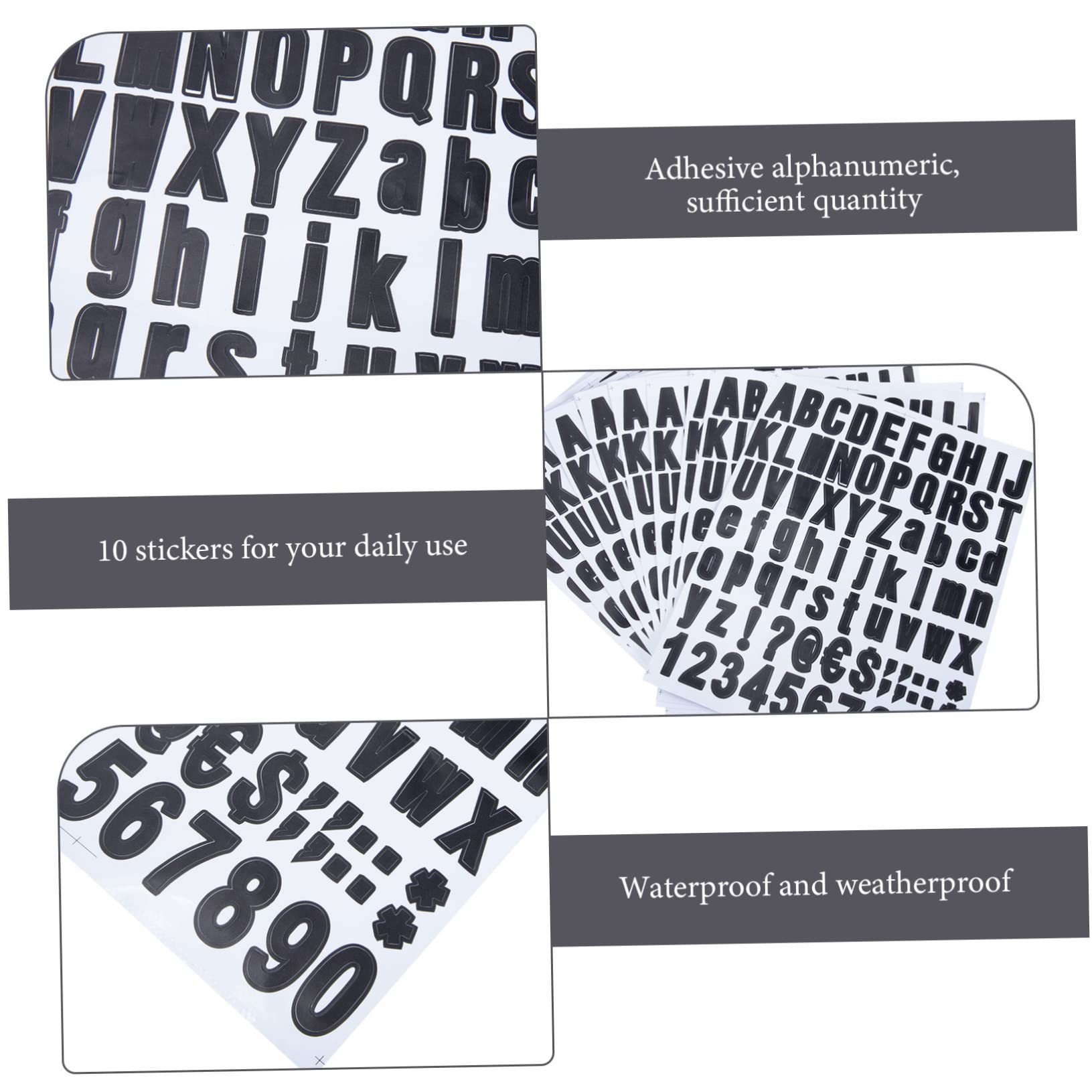 NUOBESTY 30 Sheets Waterproof Stickers - Decorative Mailbox Numbers, Address Labels, Journal & Planner Stickers for Home Organization - Perfect for Mailboxes, DIY Scrapbooking, and Household Labeling