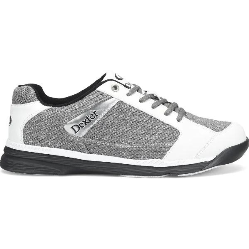 Dexter Men's Wyoming Light Grey & White Knit Bowling Shoes - Comfortable & Durable for League Play & Casual Bowling