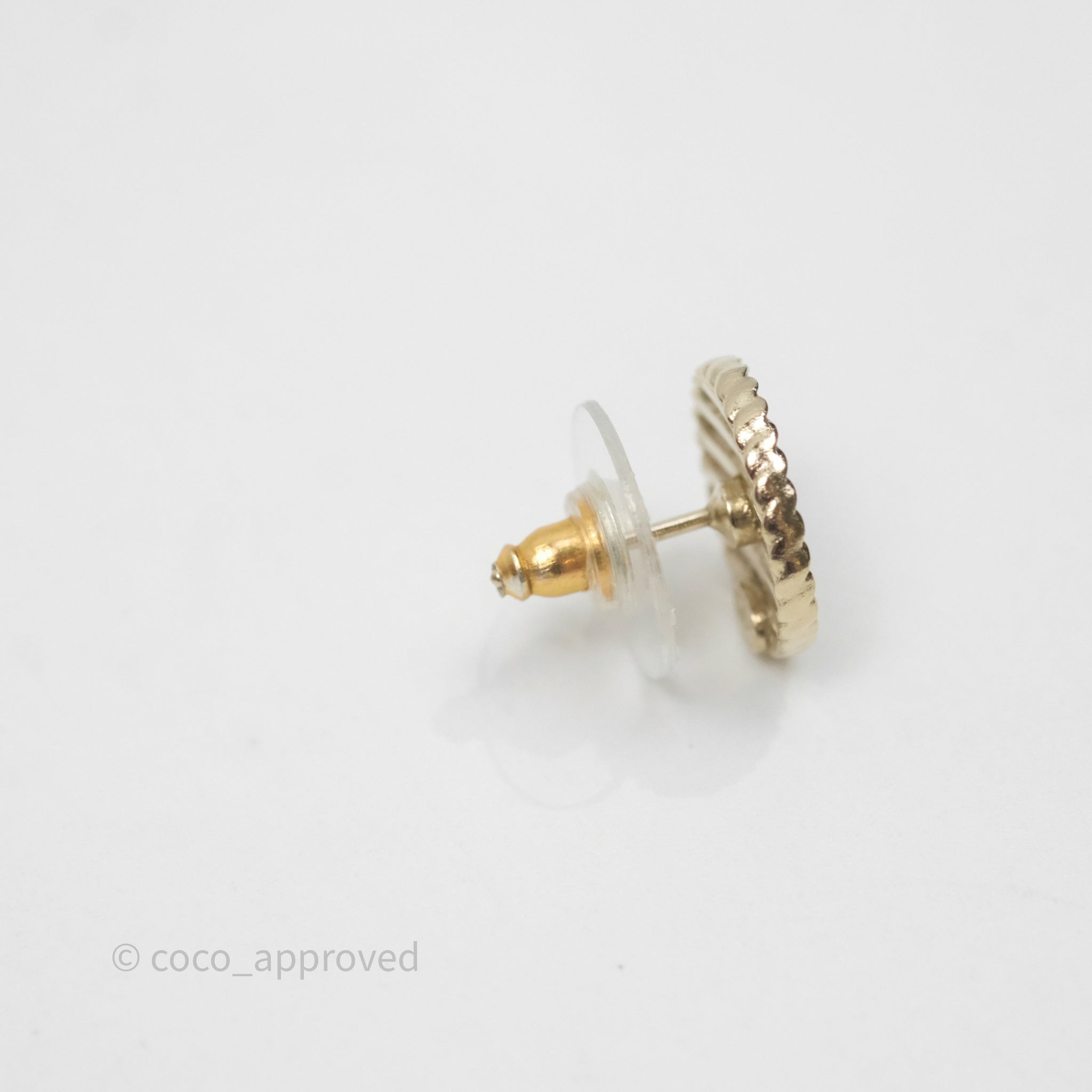 Chanel CC Round Earrings Gold Tone 19C - Luxury Fashion Jewelry for Women, Perfect for Parties, Weddings & Special Occasions