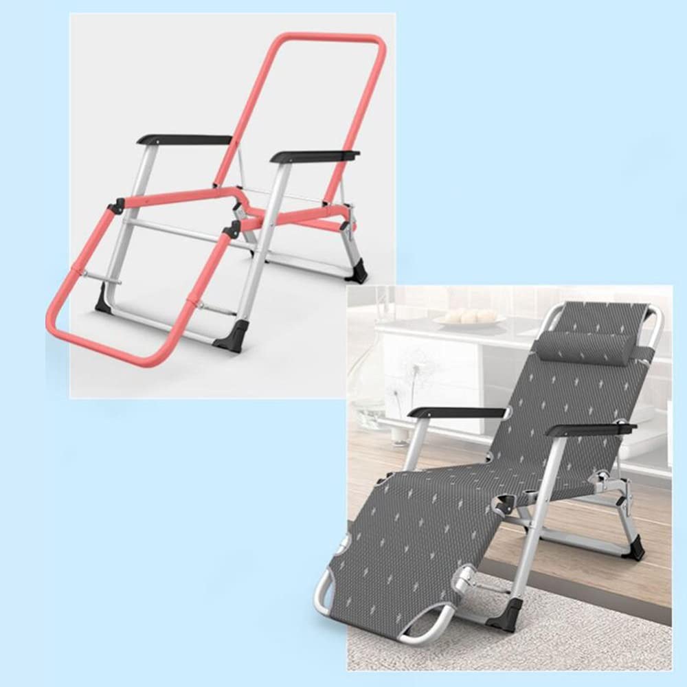 Zero Gravity Lounge Chair - Adjustable Reclining Patio Chair with Pillows for Backyard, Poolside & Beach | Foldable Outdoor Relaxation Chair with Mattress | Perfect for Sunbathing, Lounging & Outdoor Comfort (Orange)