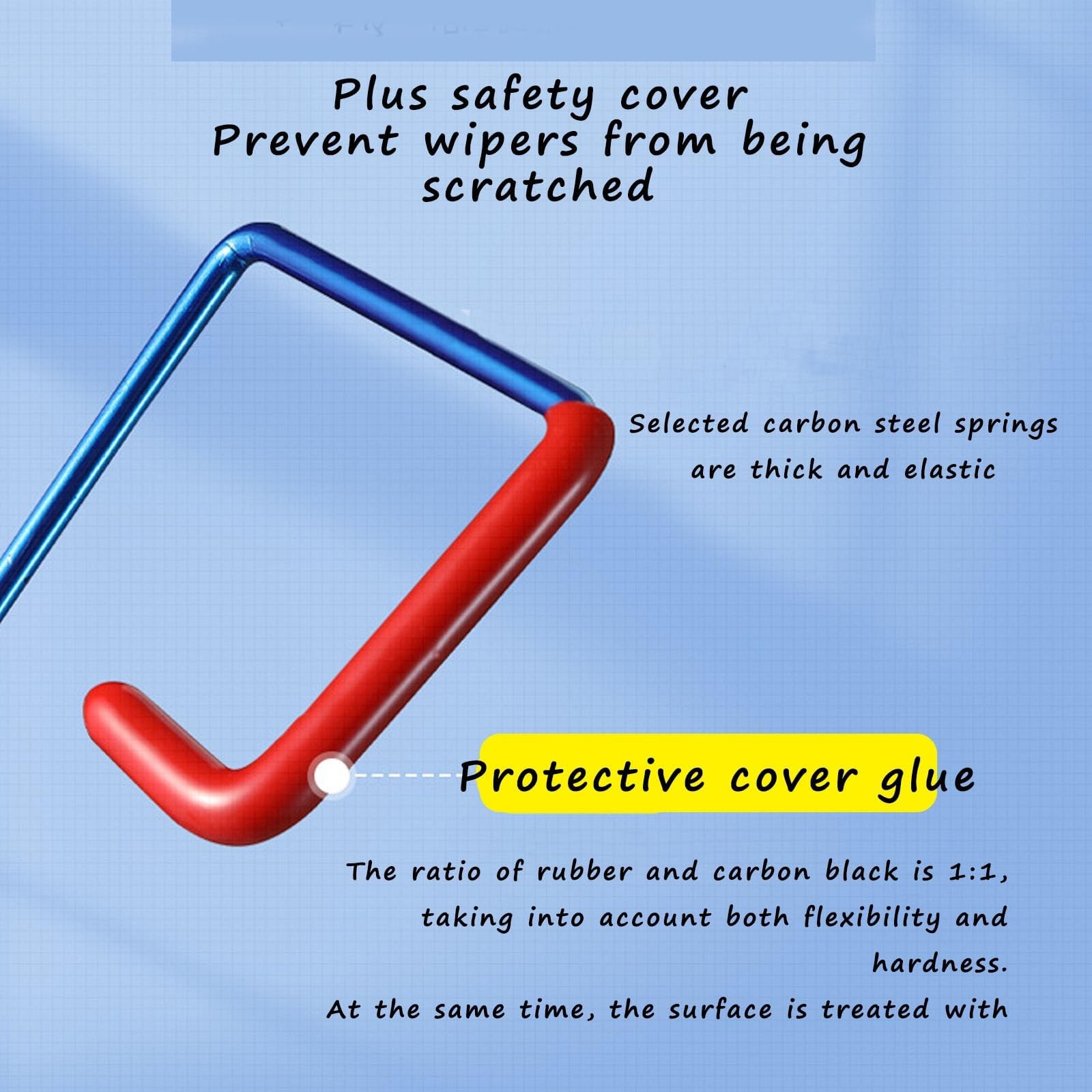 Premium Windshield Wiper Arm Pressure Spring Booster - Heavy Duty Wiper Arm Replacement for Trucks & 2025 New Cars - Enhanced Wiper Performance for Rain, Snow & Extreme Weather Driving