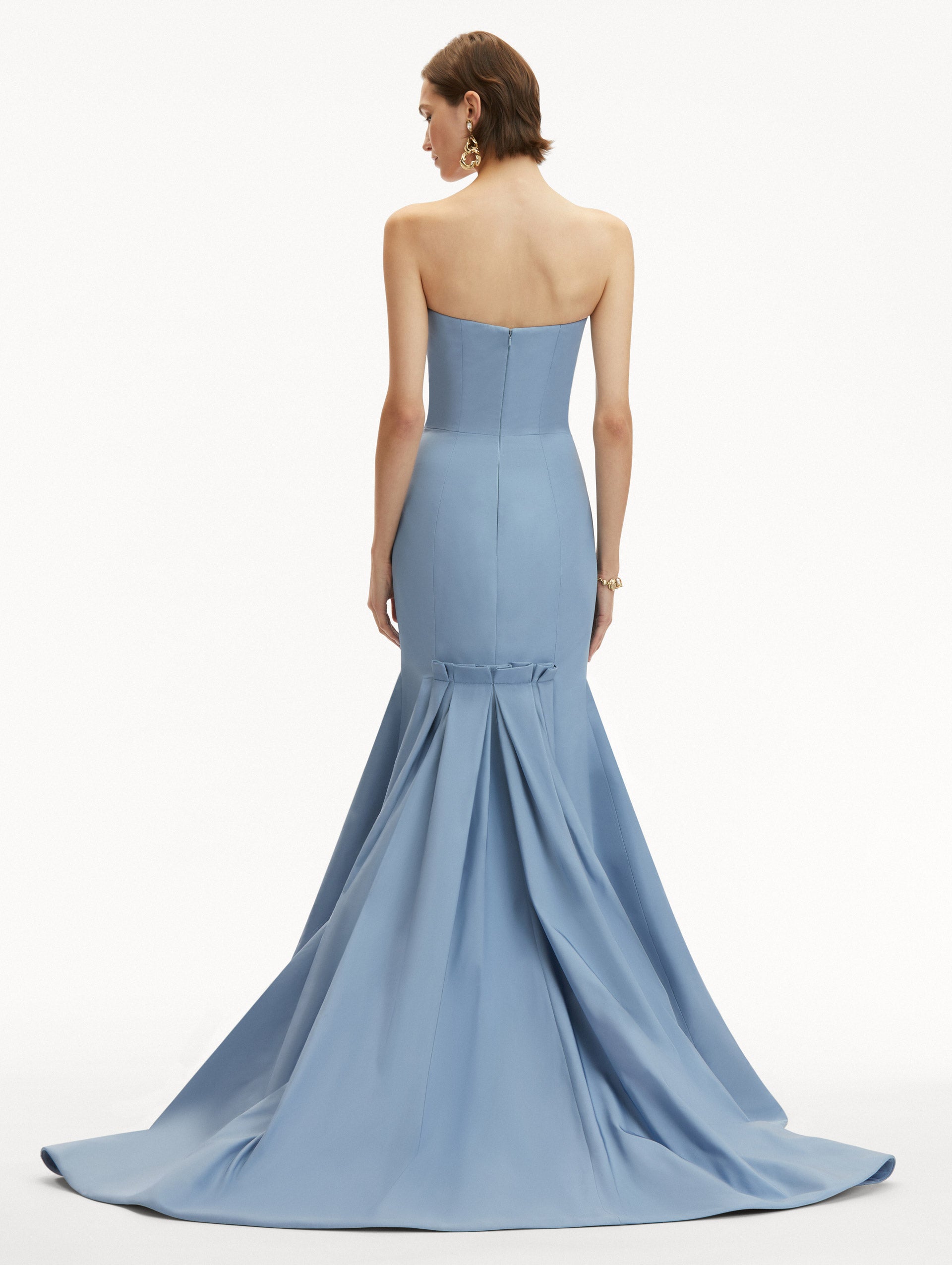 Elegant Rosette Faille Trumpet Gown - Formal Evening Dress for Prom, Wedding & Black Tie Events