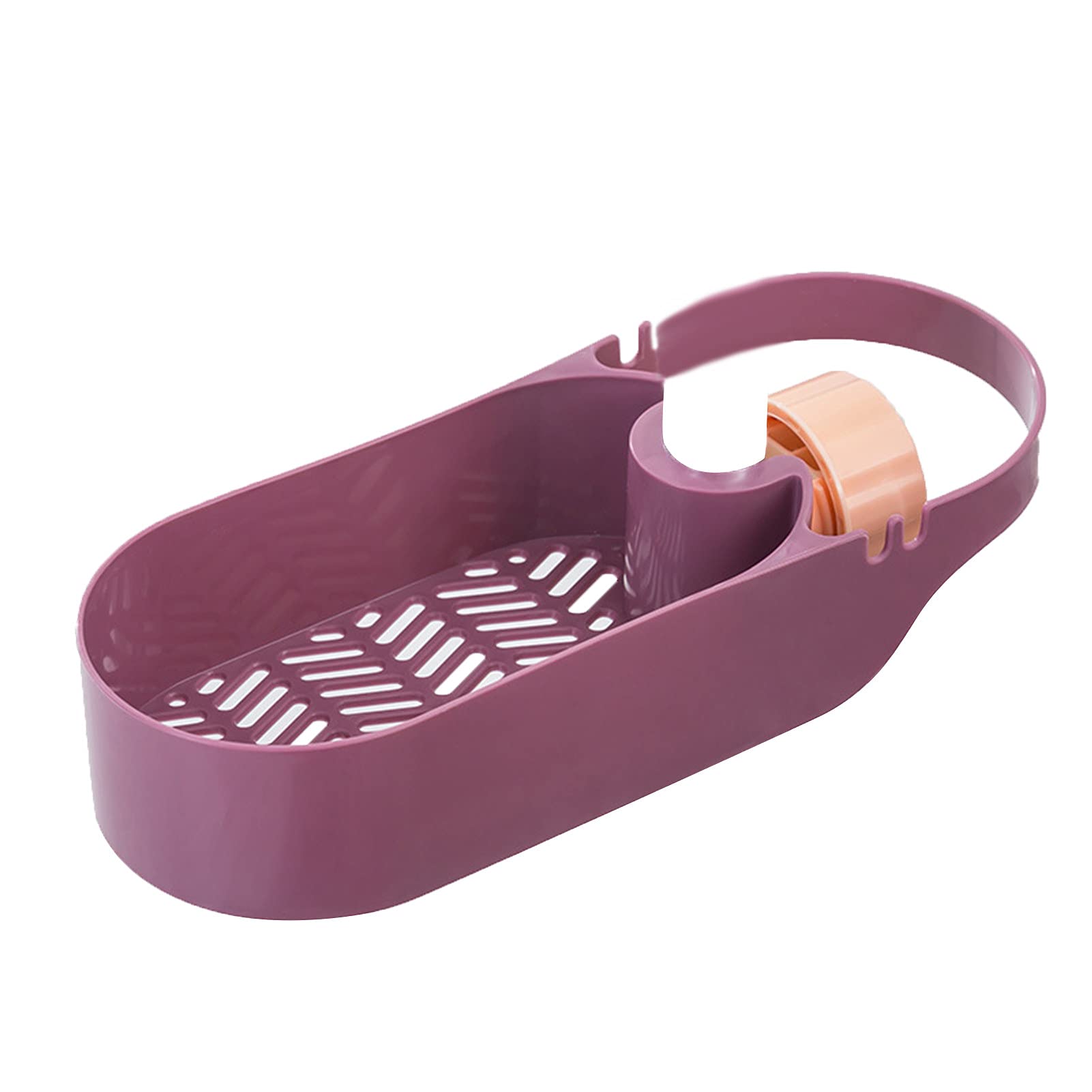 Multi-Purpose Kitchen Sink Basket - Hollow Soap Sponge Rack Holder & Drain Shelf for Dishes, Sponges, and Utensils | Space-Saving Organizer for Bathroom, Laundry Room, and Kitchen Countertops