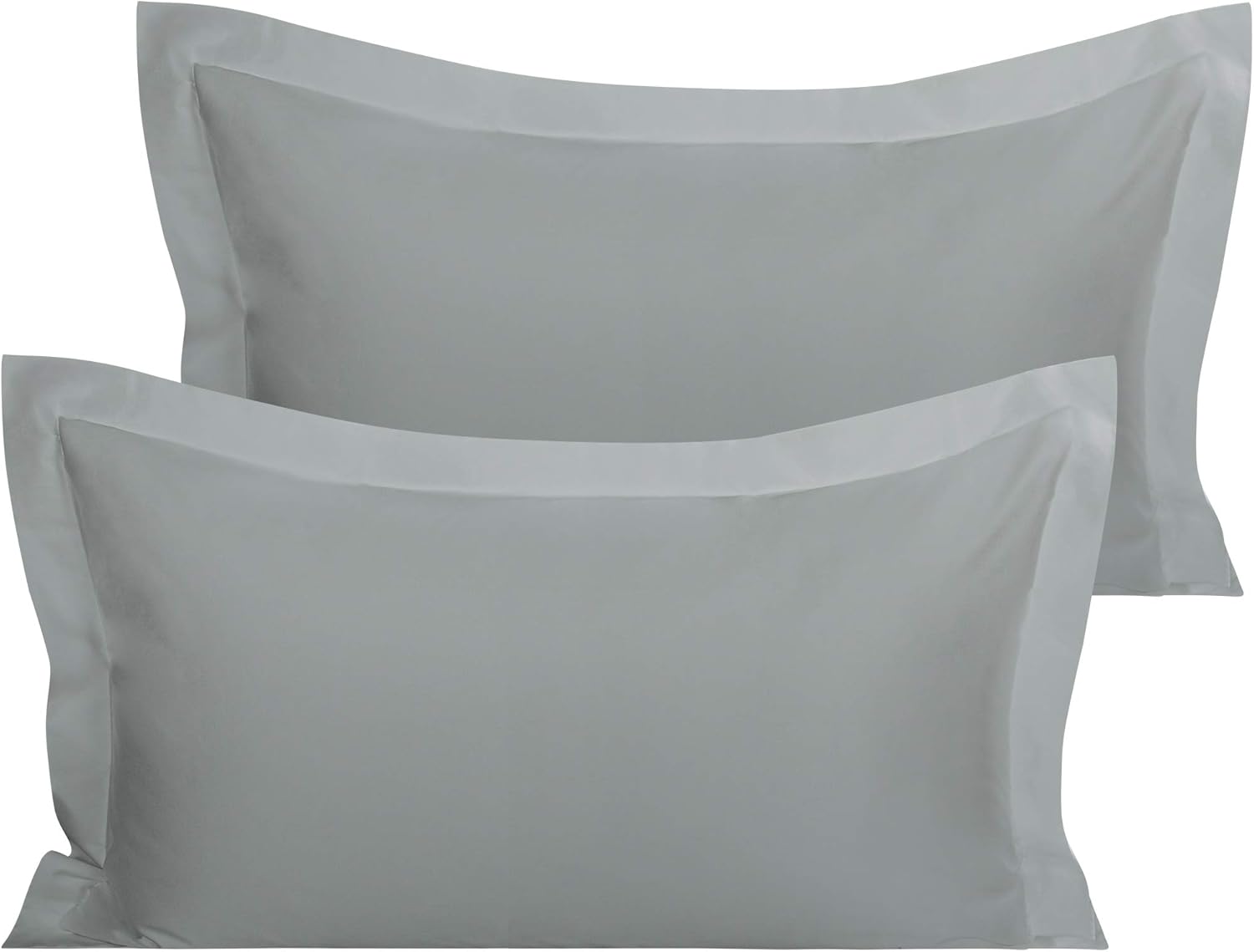 Premium Organic Cotton Pillow Shams Set of 2 - Ultra Soft 800 Thread Count Sateen Finish | Breathable & Hypoallergenic Bedding | Perfect for Master Bedroom, Guest Room & Luxury Hotels (NTBAY®)