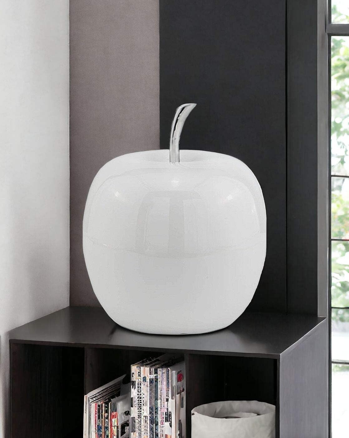 White Jumbo Shaped Aluminum Accent Home Decor - Modern Wall Art for Living Room, Bedroom & Office - HomeRoots