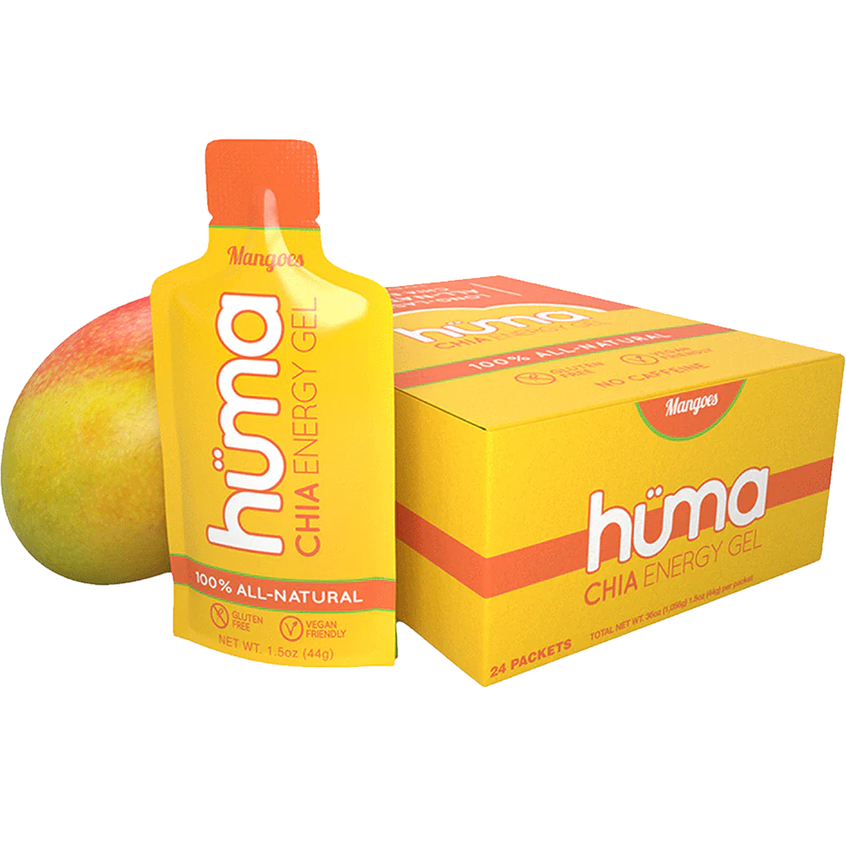 Huma Chia Gel - Organic Chia Seed Energy Gel for Runners, Athletes & Outdoor Enthusiasts - Natural Endurance Booster for Marathon, Hiking & Workouts - Vegan, Gluten-Free & Non-GMO
