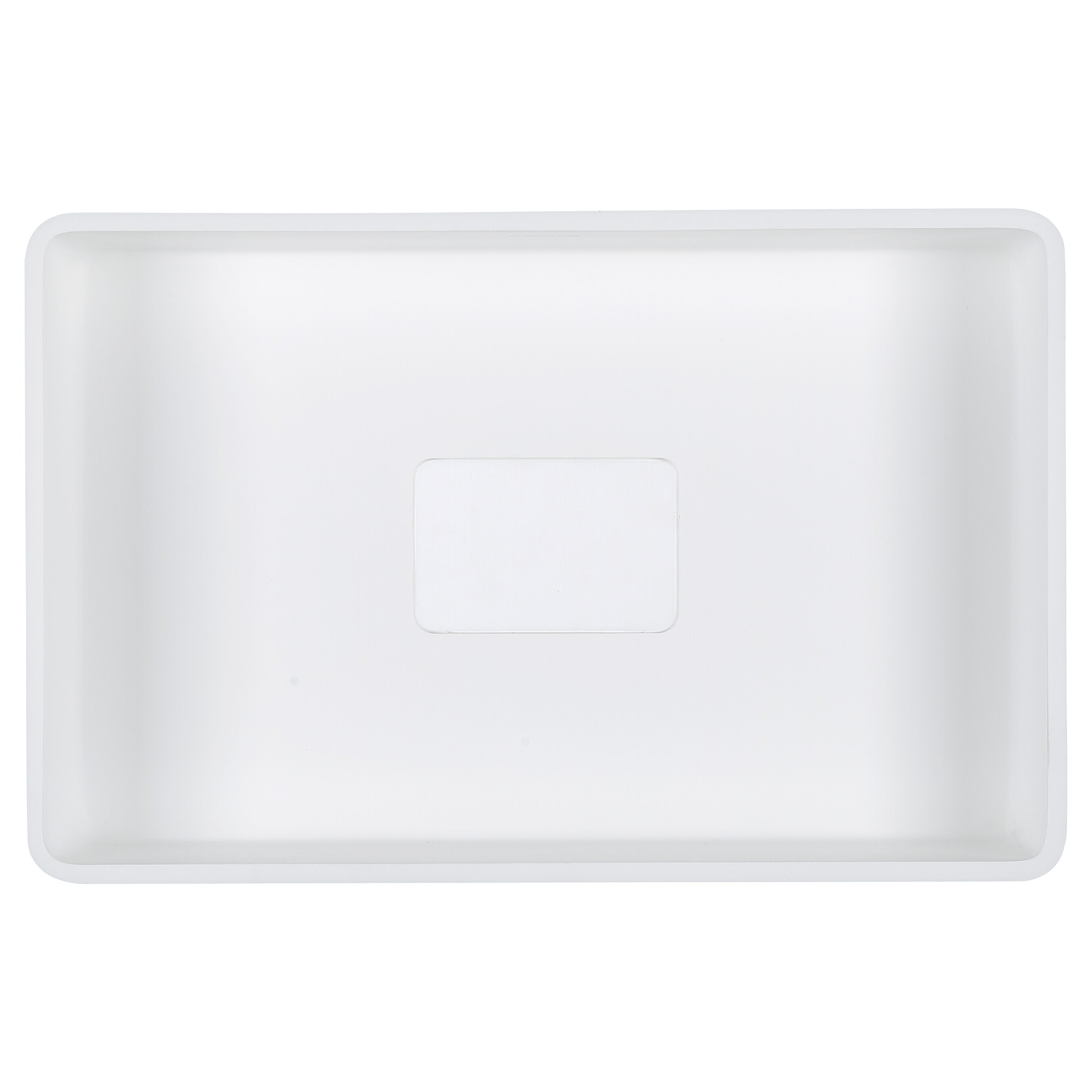 Ancona Holbrook White Pure Stone Rectangular Vessel Sink - Modern Bathroom Vanity Top for Powder Room, Master Bath & Spa Retreat