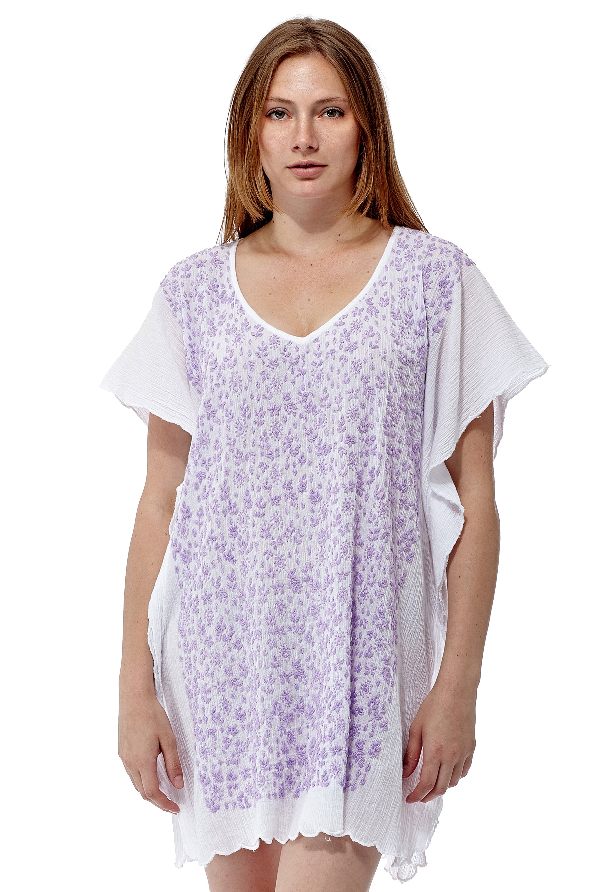 La Cera Hand Embroidered Cover Up - Lightweight Beach Kimono for Women, Boho Summer Dress, Perfect for Poolside, Vacation & Resort Wear