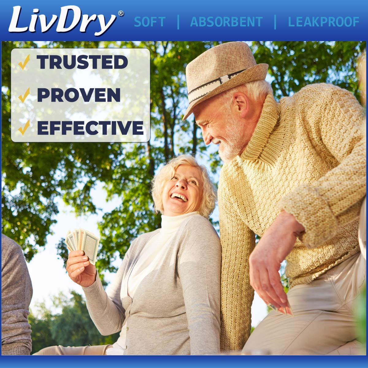 LivDry Incontinence Booster Pads for Adults - 160 Count Disposable Absorbent Pads for Women & Men | Extra Soft & Comfortable | Works with Adult Diapers | Ideal for Overnight Protection, Travel & Daily Use