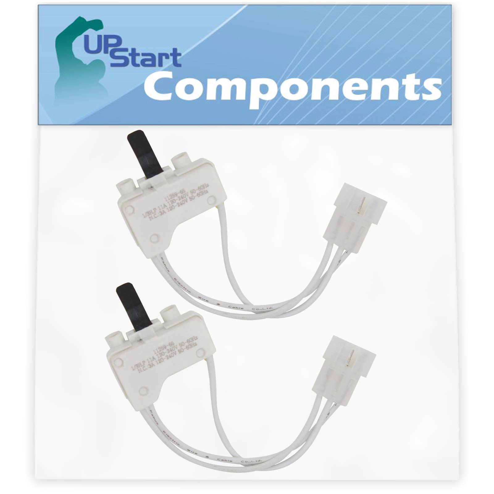2-Pack Dryer Door Switch Replacement for Whirlpool 7MWG66700ST0 Dryer - Compatible with WP3406107 & 3406109 - UpStart Components Brand - Perfect for DIY Appliance Repair and Home Maintenance