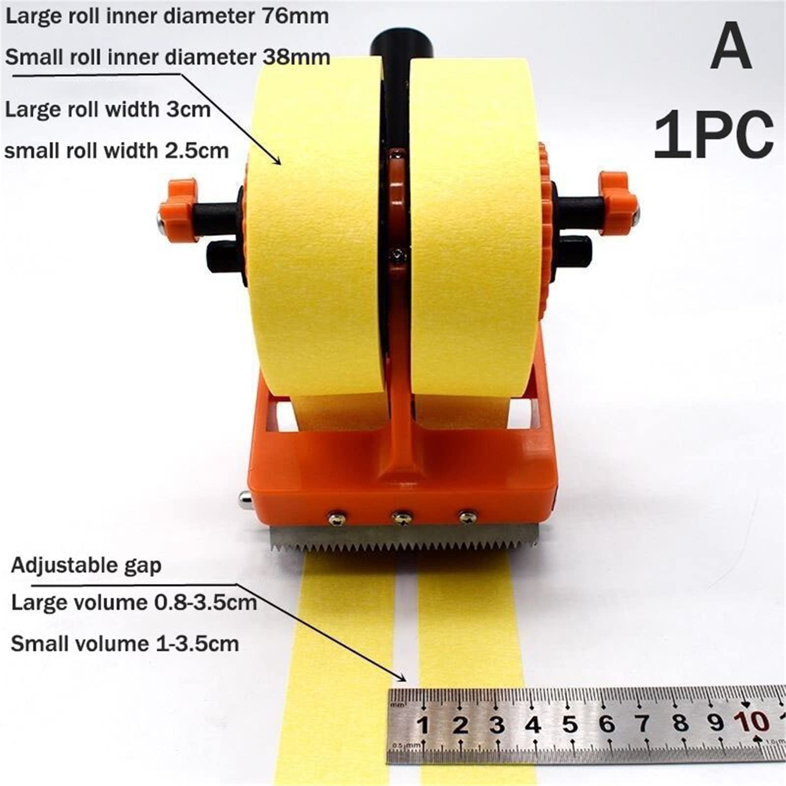 Professional Masking Tape Dispenser - Heavy Duty Painters Tape Applicator & Holder for Painting, DIY Projects, Home Renovation - Perfect for Wall Painting, Crafting, and Workshop Use