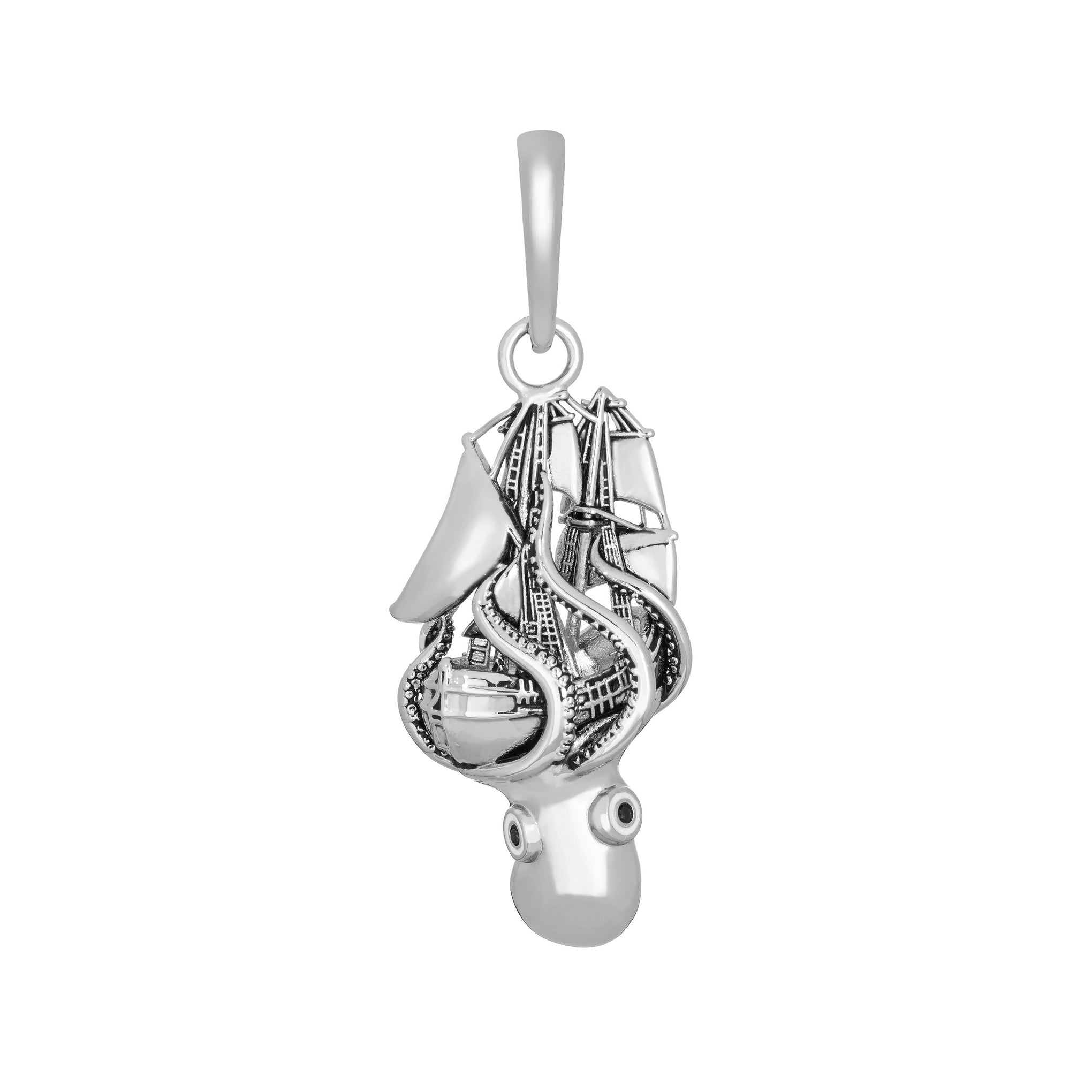 Kraken Charm Pendant Necklace - Mythical Sea Monster Jewelry for Men & Women - Perfect for Halloween, Cosplay, and Gift Giving