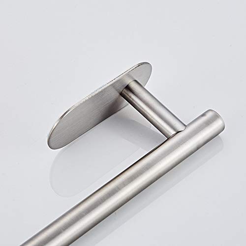 Stainless Steel Towel Rail - 60cm Wall Mounted Bathroom Towel Rack & Shower Shelf Organizer - Self Adhesive Space Saving Storage for Bathrooms, Kitchens, and Laundry Rooms