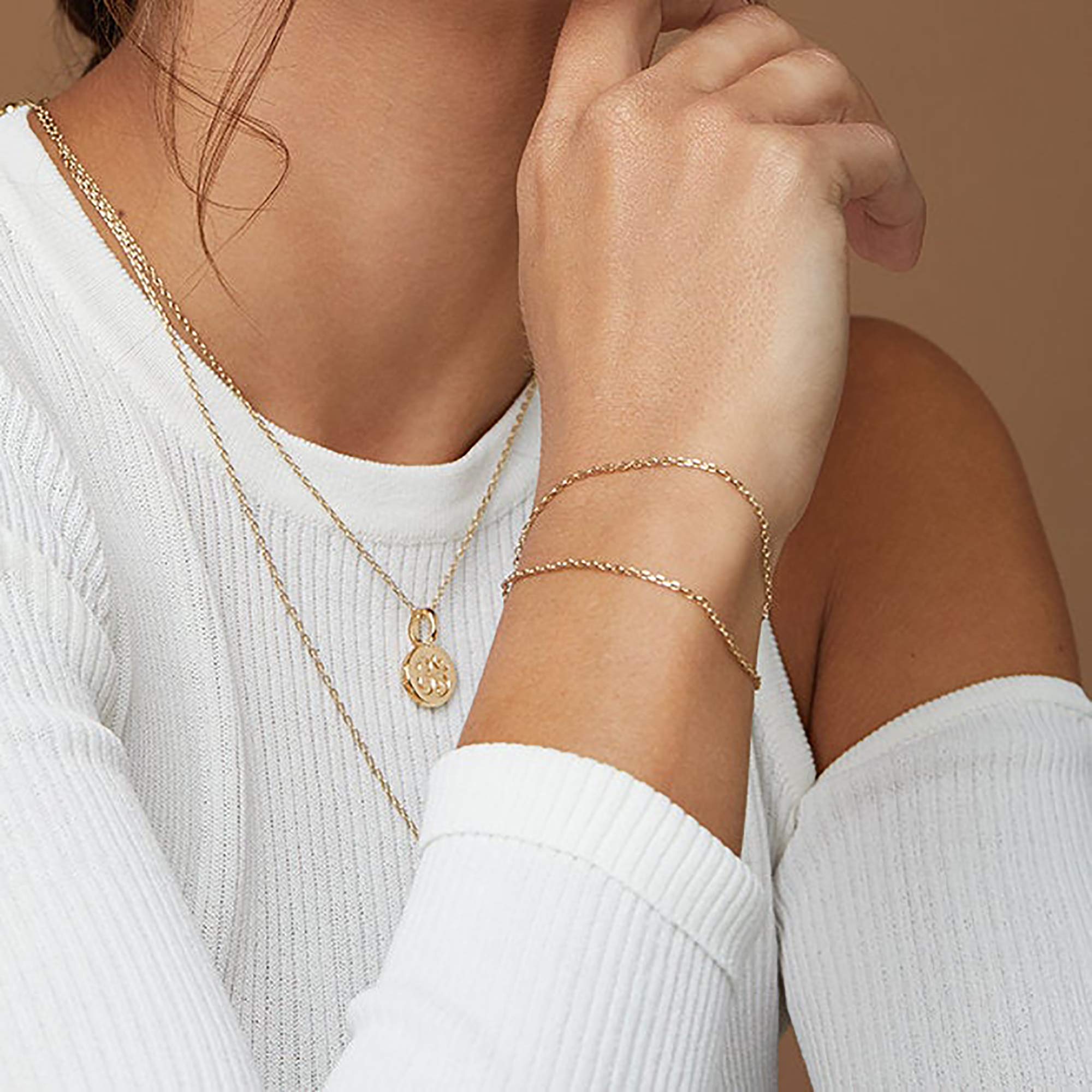 Women's Dainty Gold Chain Bracelet - Simple Layered Beaded Turquoise Bracelet with Charm Crystal Bar, Heart, Karma & Triangle Pearl | Elegant Everyday Wear for Office, Date Night & Special Occasions