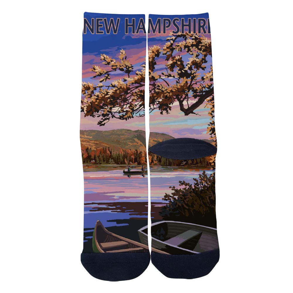Custom NH USA Lake Socks - Casual Boating Crew Socks for Men & Women