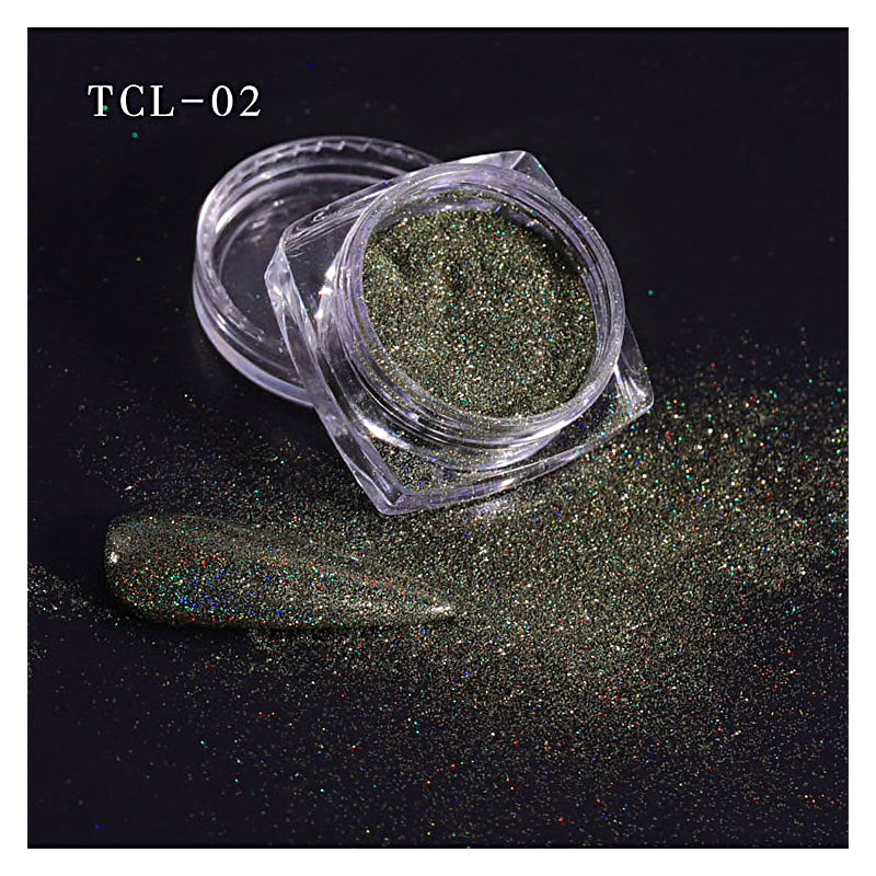 Premium Laser Holographic Chrome Pigments for Nail Art, Soap Making & DIY Crafts - Metallic Shimmer Effect for Professional Cosmetics & Resin Projects