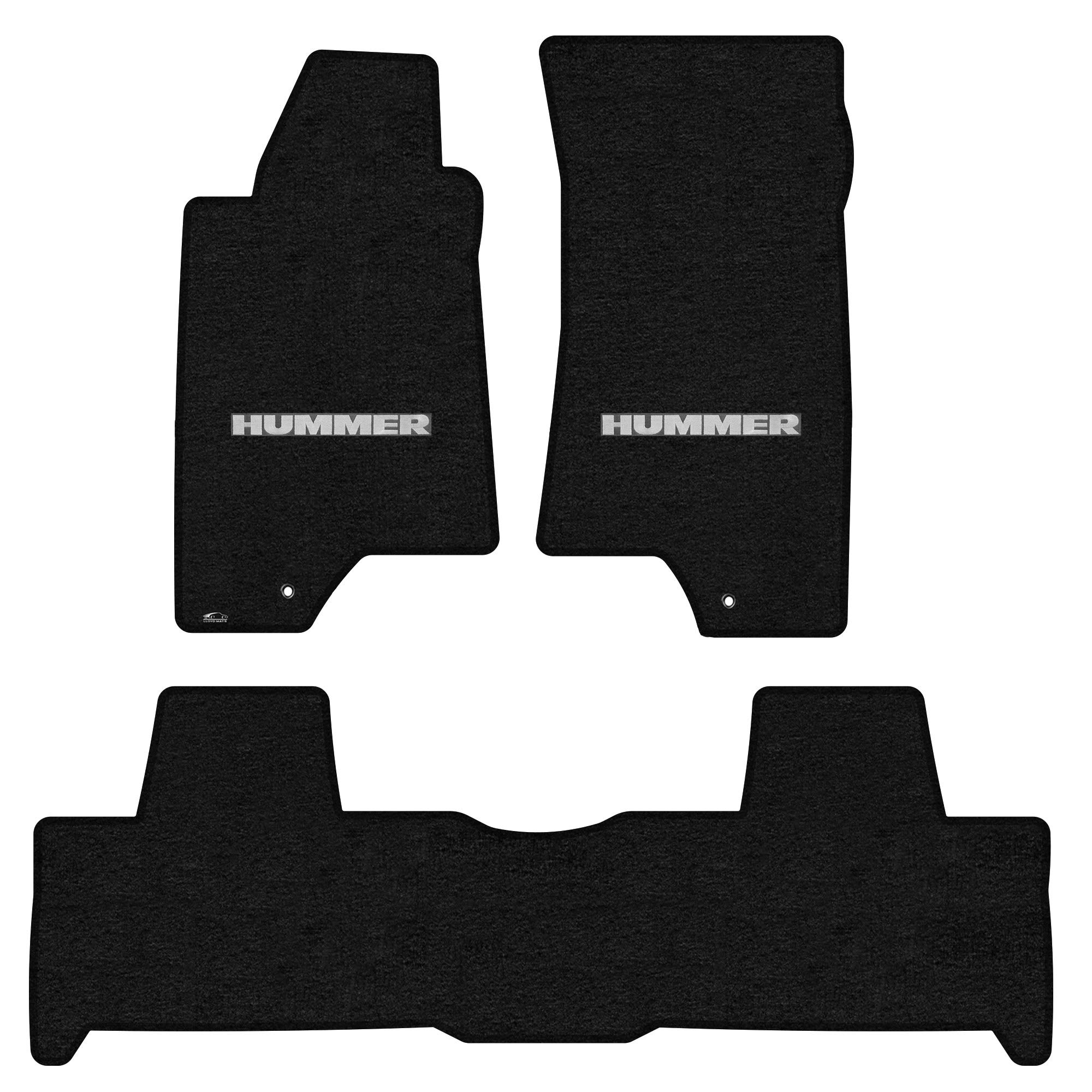 Premium Custom-Fit Carpeted Floor Mats for Hummer H3 2006-2010 | Luxury Car Floor Liners with 'Hummer' Logo (3-Piece Set, Charcoal) - Perfect for All-Weather Protection & Interior Style Enhancement